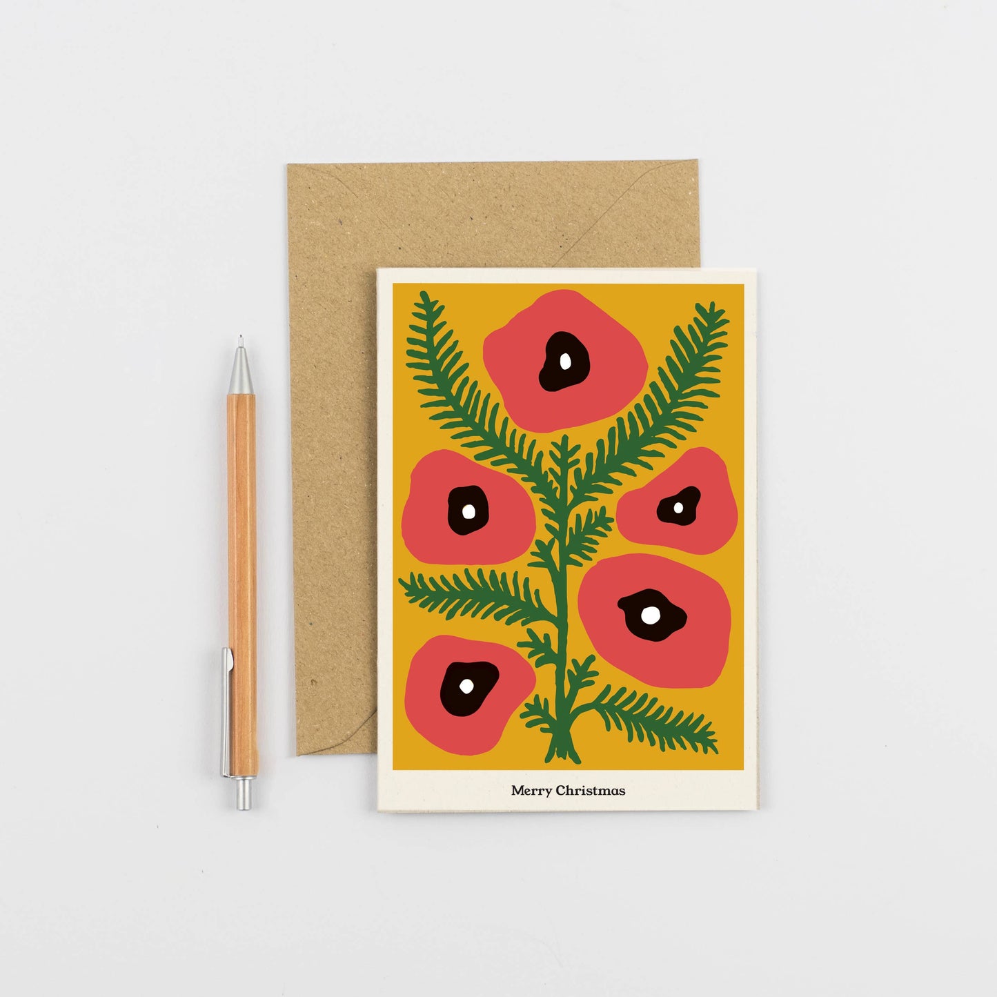 Christmas Plant Card - Poppy
