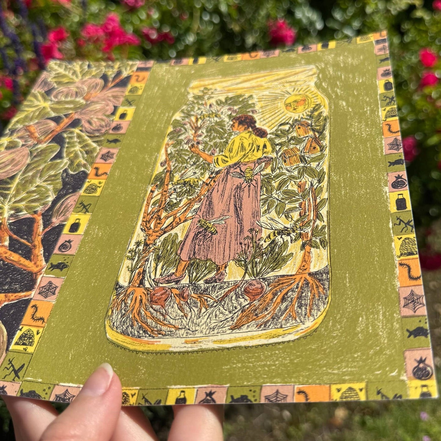 Gardener Mason Jar Square Print