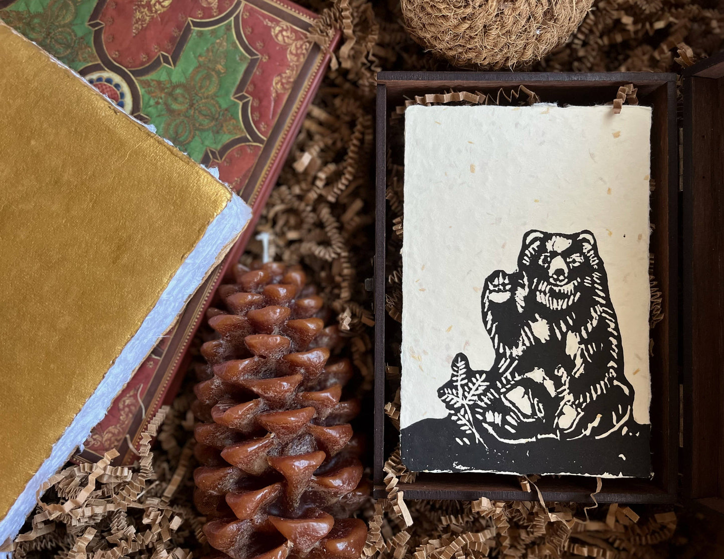 Onion - Awagami Infused Handmade Postcard Set