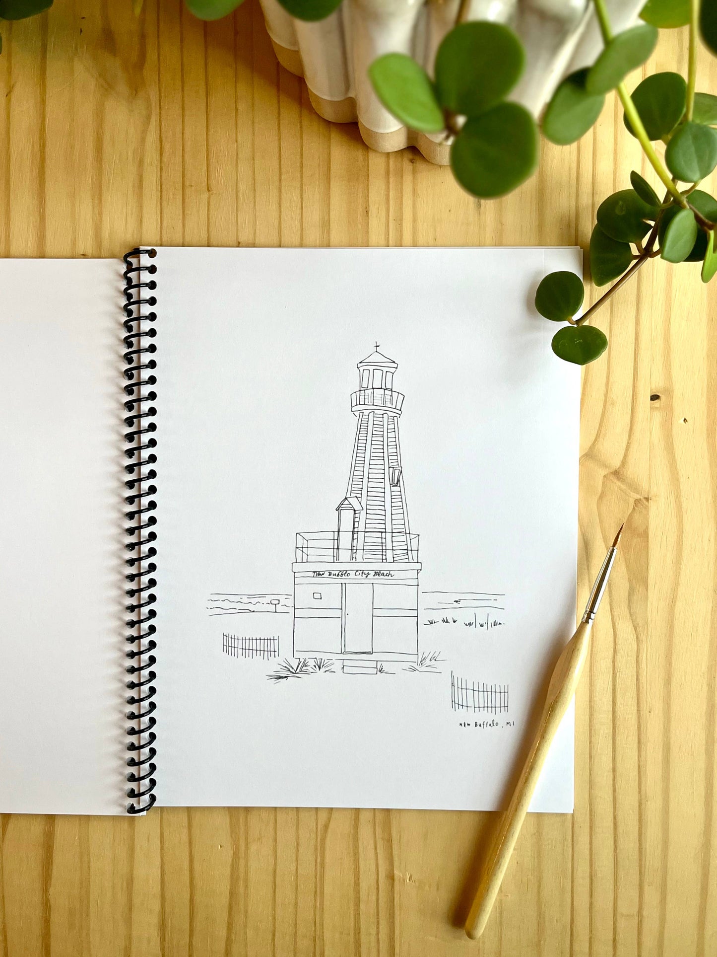 Michigan Lighthouse Watercolor Sketchbook