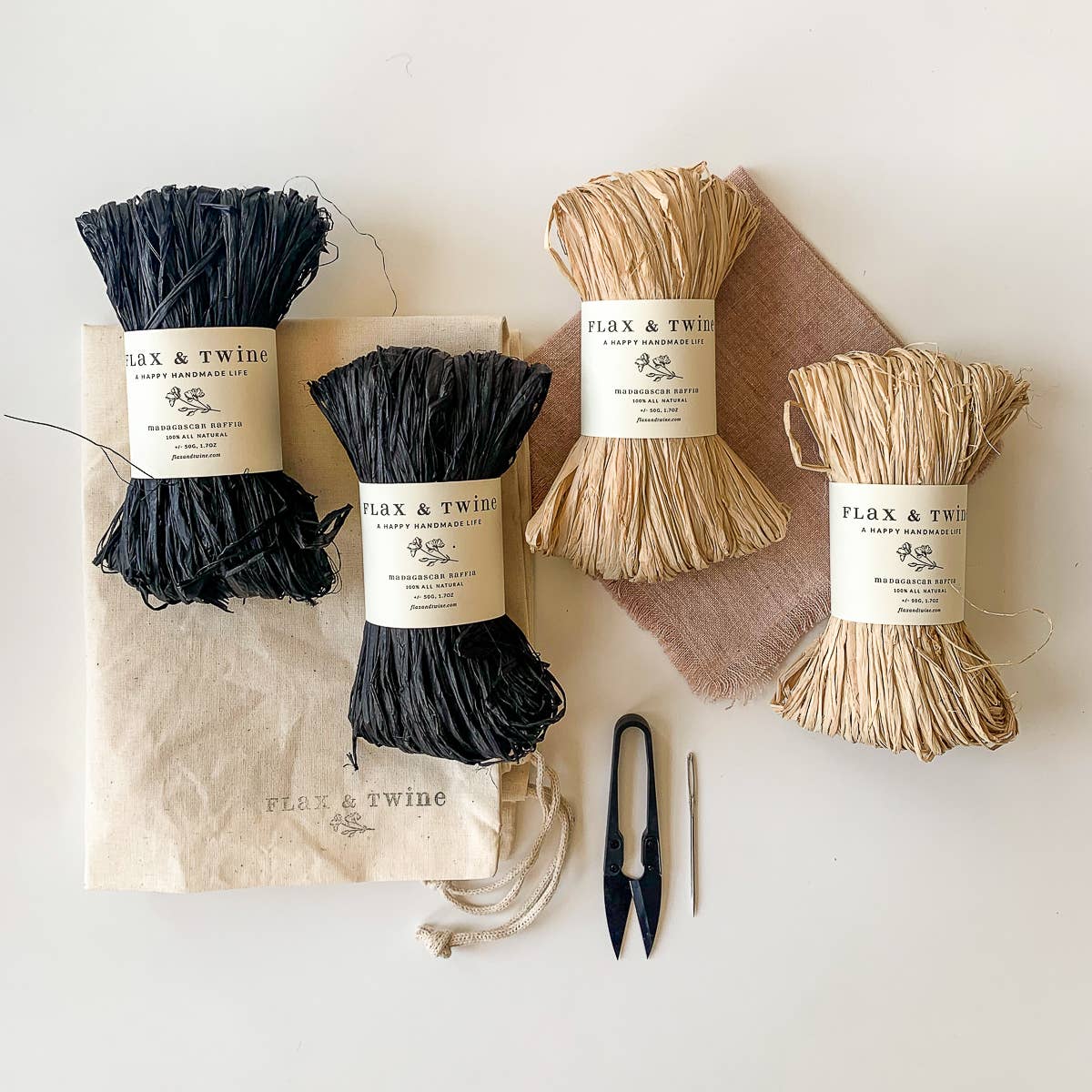 Calliope Basket Kit (Makes 2): Indigo and Natural