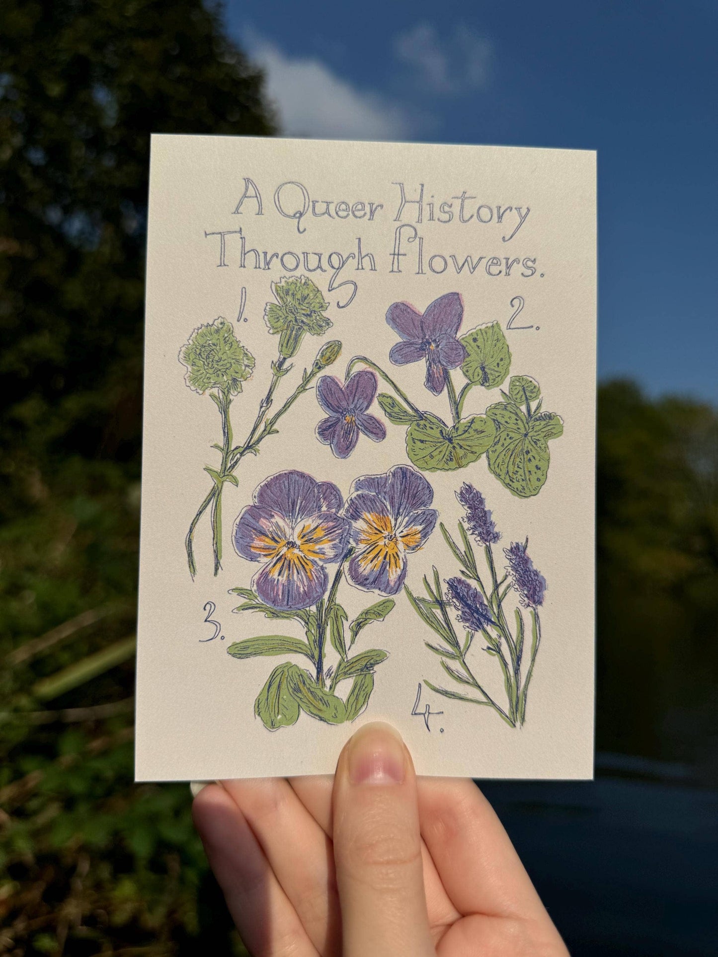 Queer and Wild Mini A6 Prints: Queer history flower