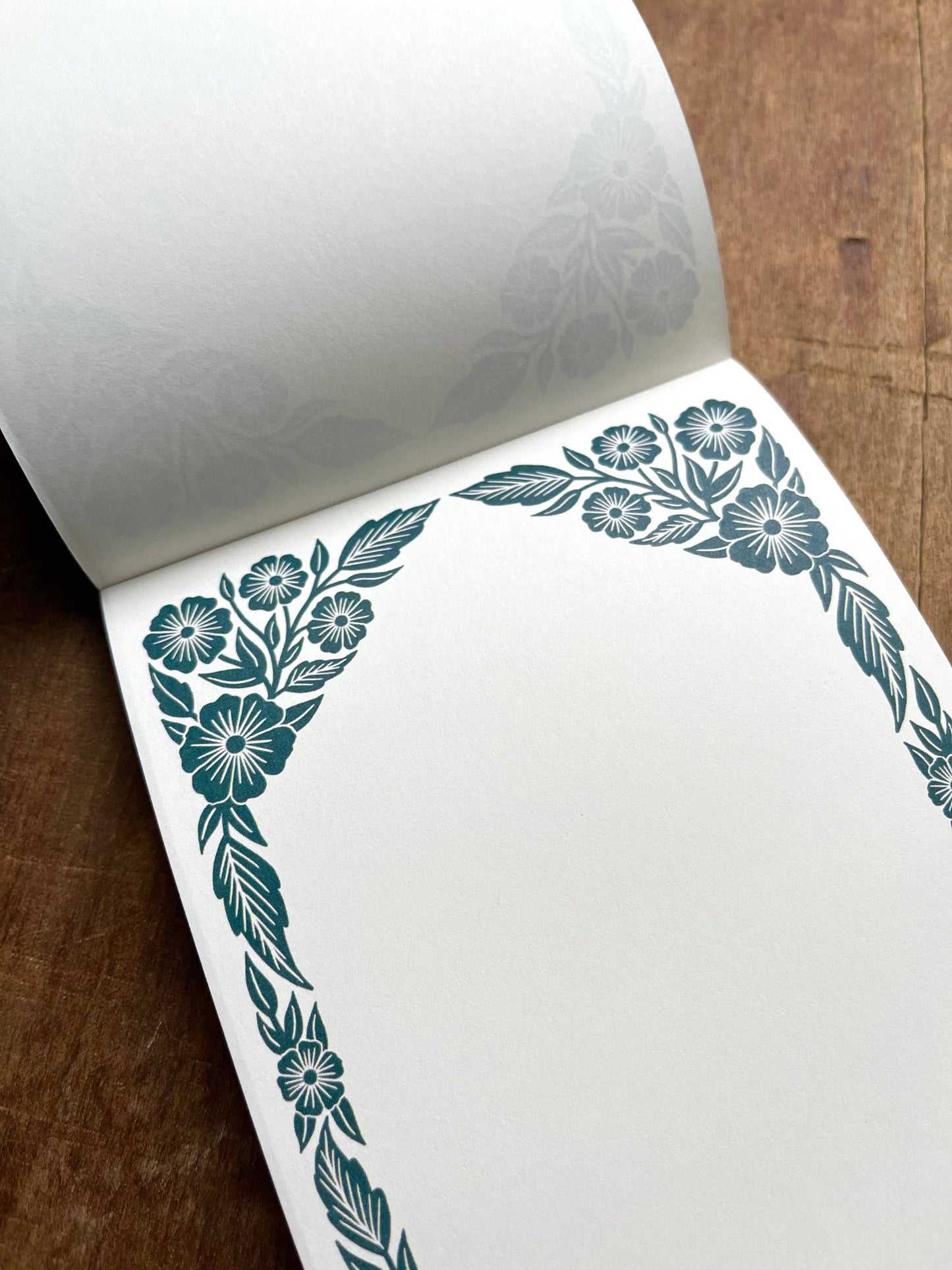 Teal Border Market Notepad