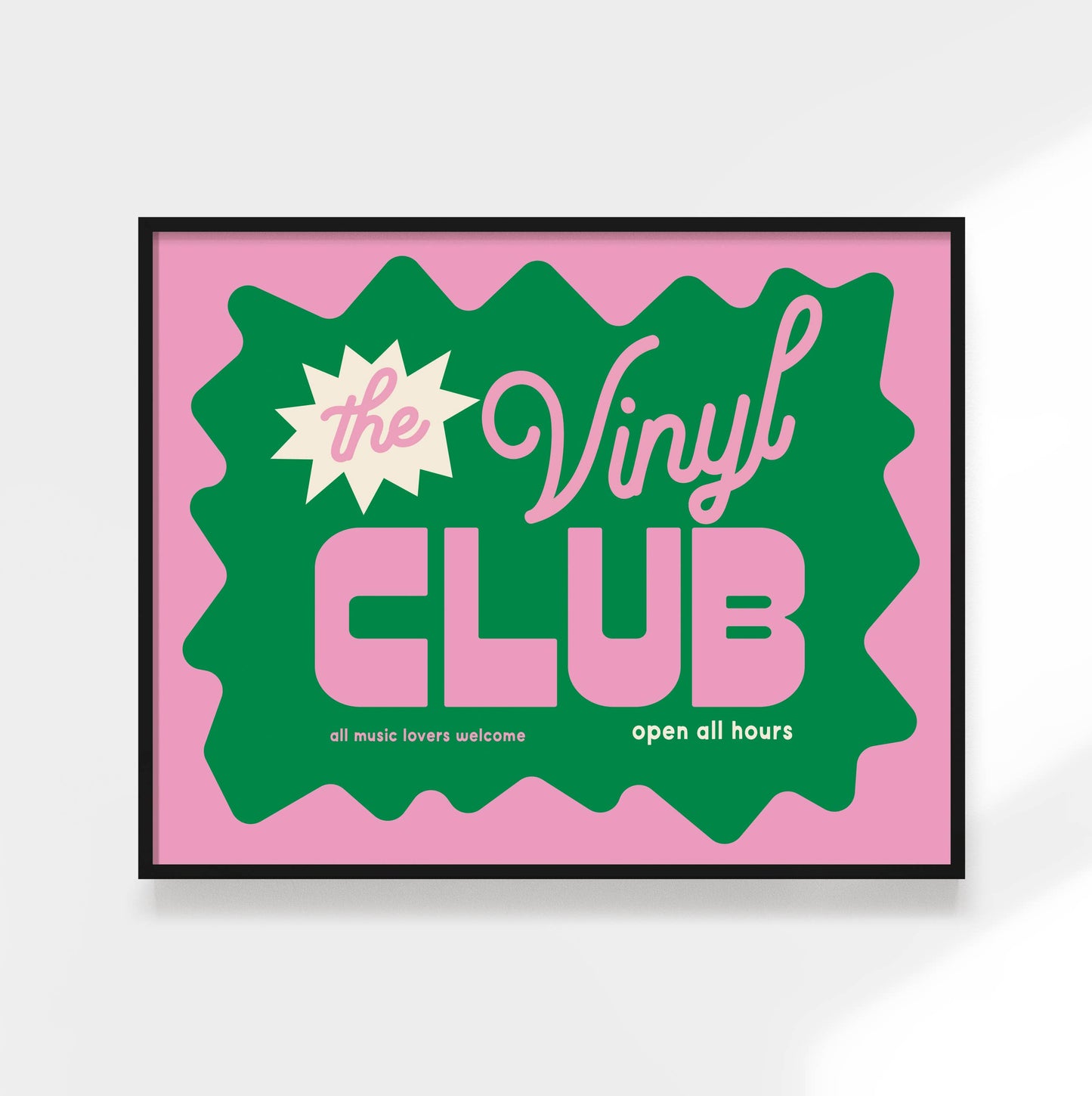 The Vinyl Club - Music Art Print: Red / 11 x 14