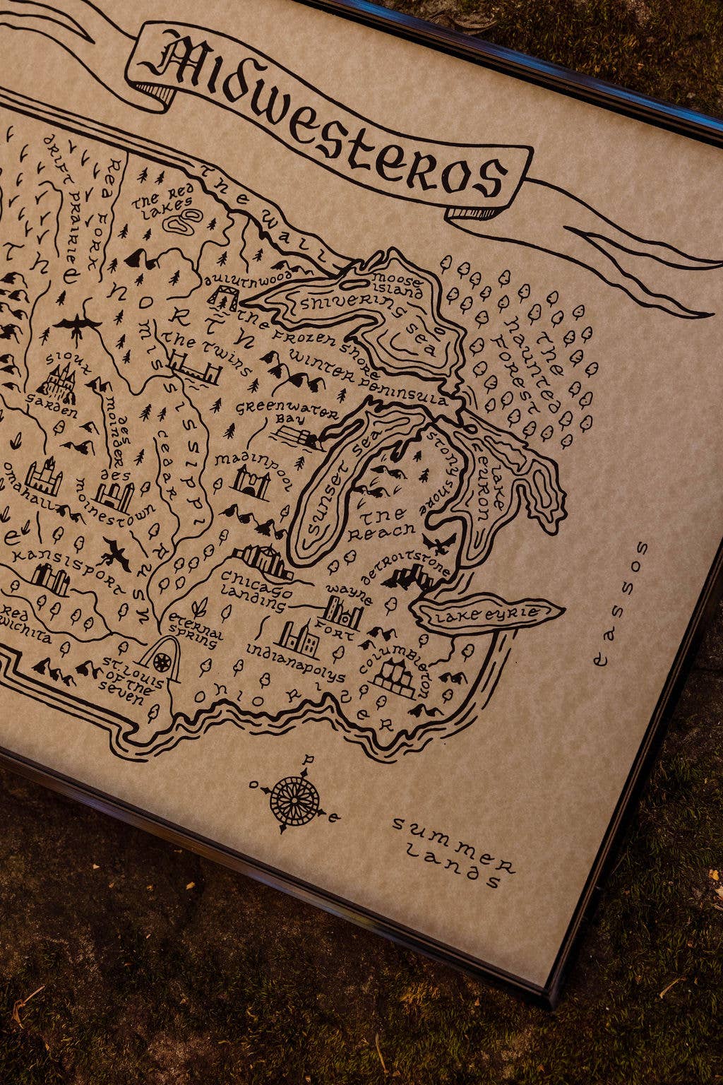 Midwesteros Map Print: 14 x 11