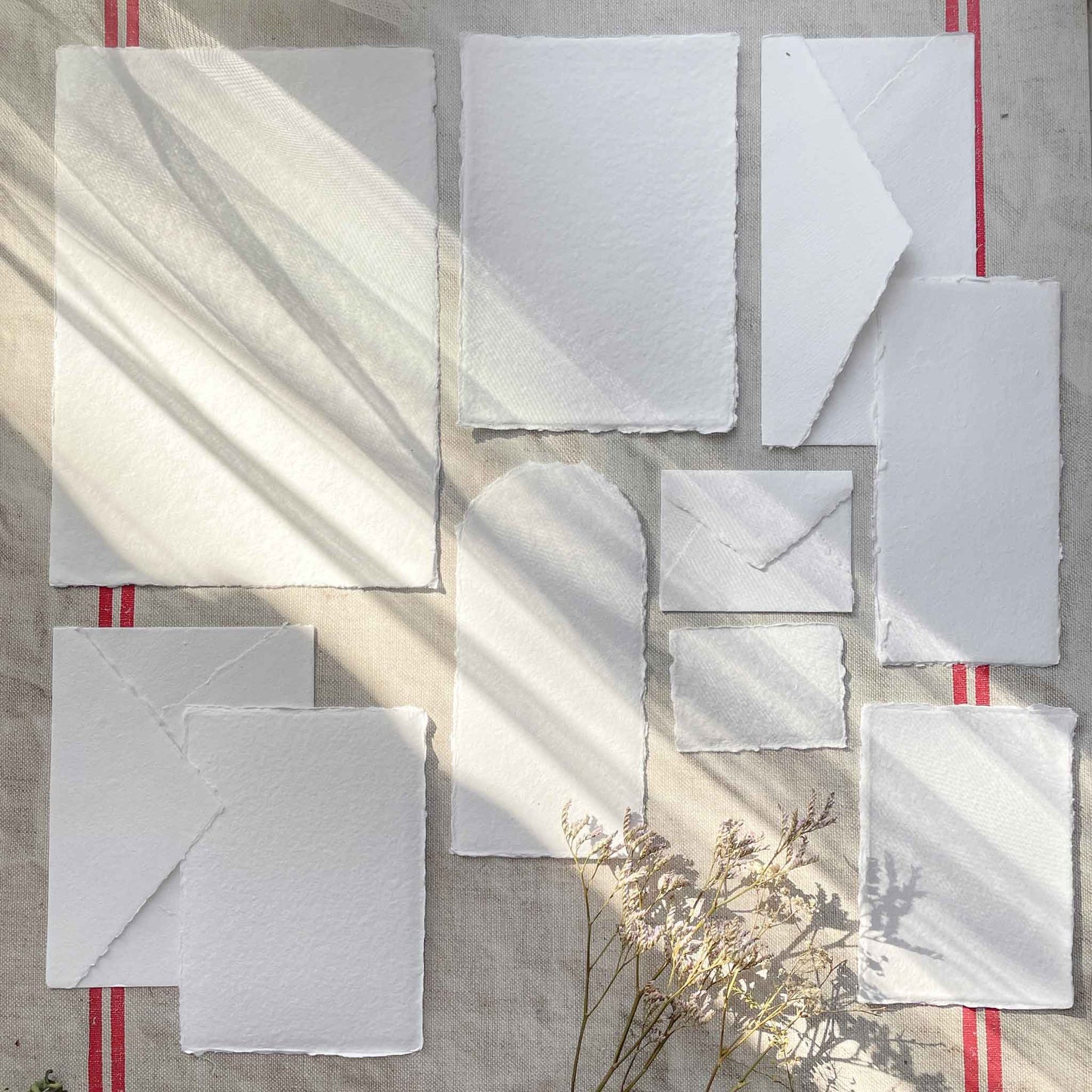 Premium White Handmade Paper | Per Sheet | Recycled Cotton 5"x7"