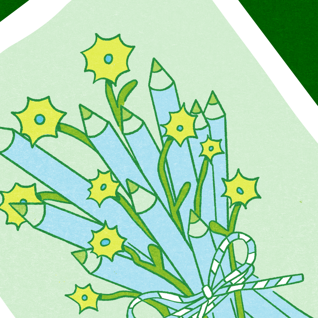 Pencil Bouquet Riso Print