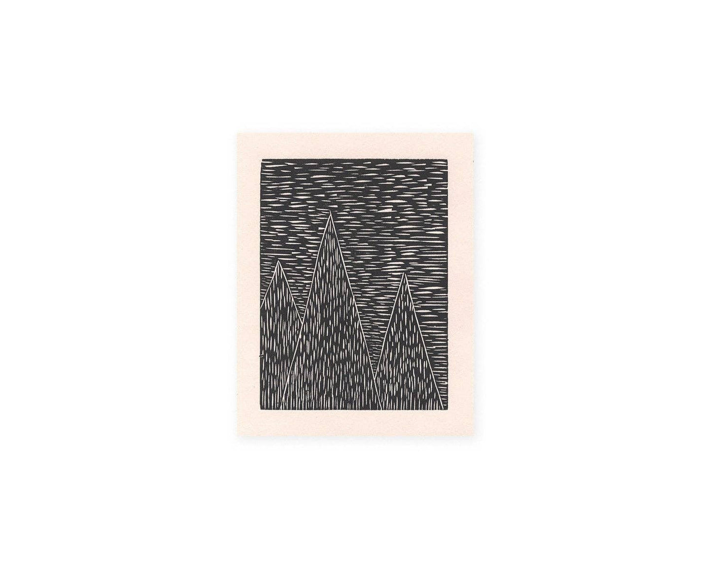 Untitled 4 (2019) - Woodcut Print: White