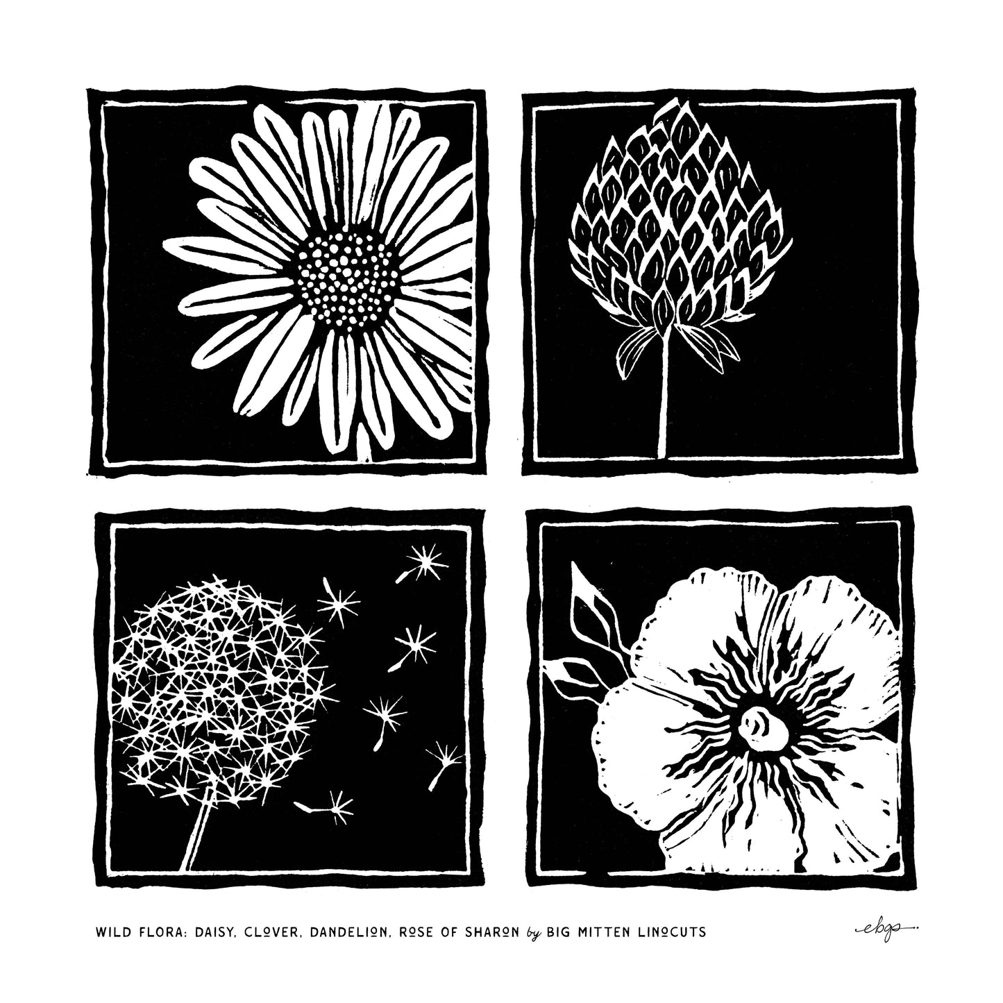 Wild Flora Linoprint