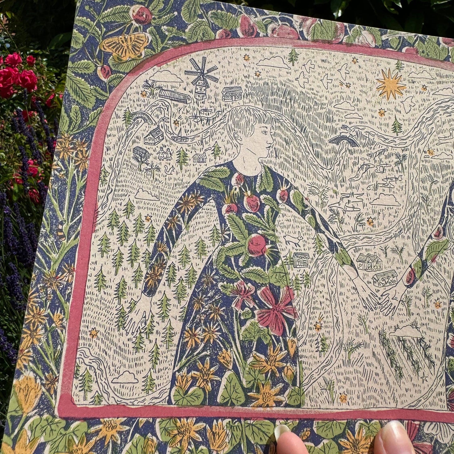 Lesbian Archway Folk Art A4 Print
