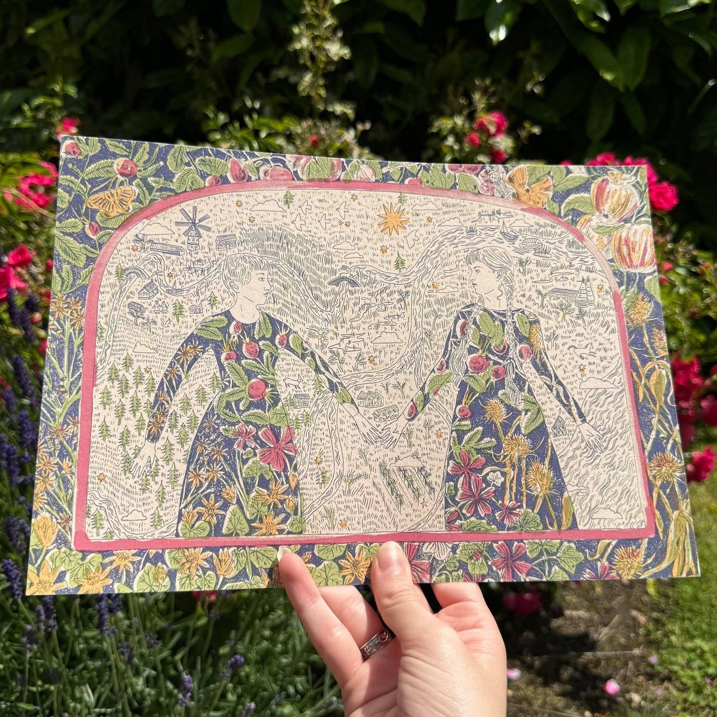 Lesbian Archway Folk Art A4 Print