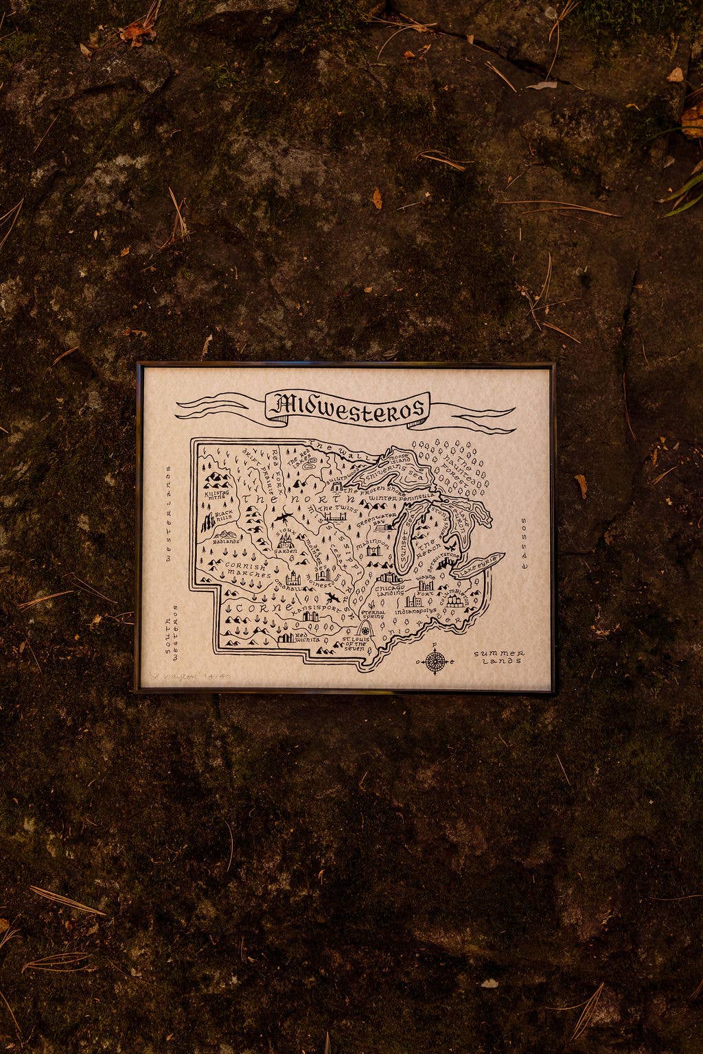 Midwesteros Map Print: 14 x 11