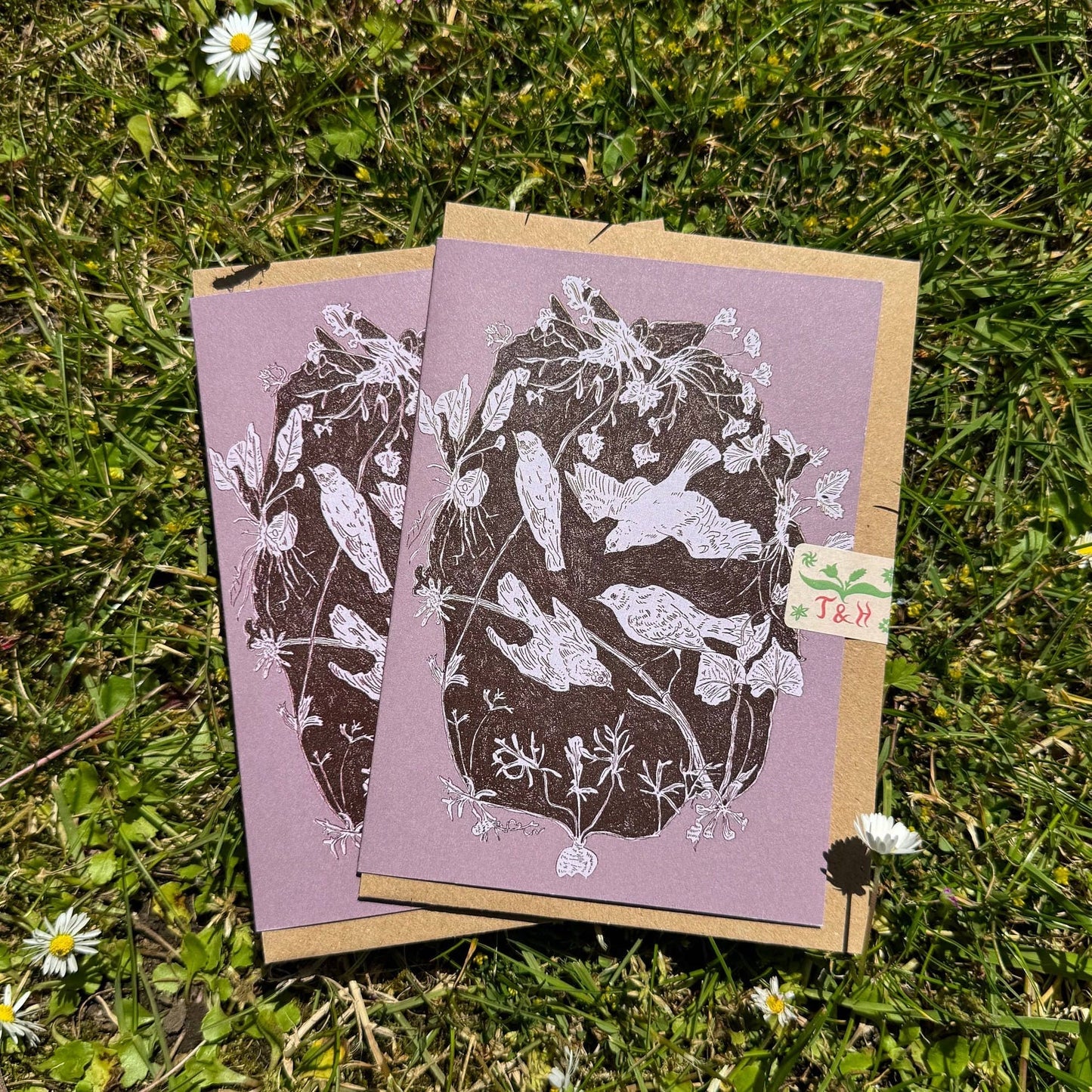 Flying Birds Hedgerow Greetings Card for All Occasions