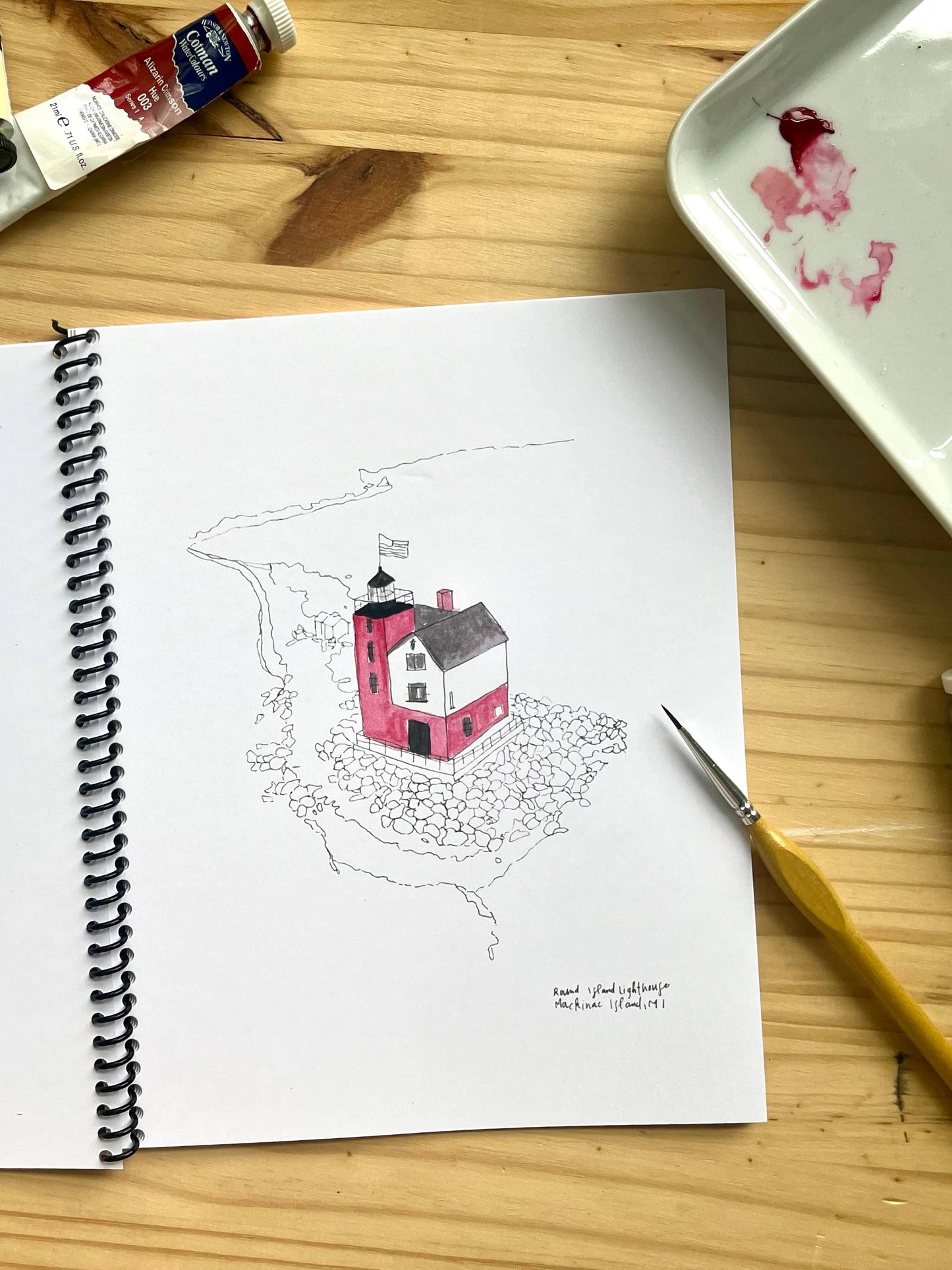 Michigan Lighthouse Watercolor Sketchbook