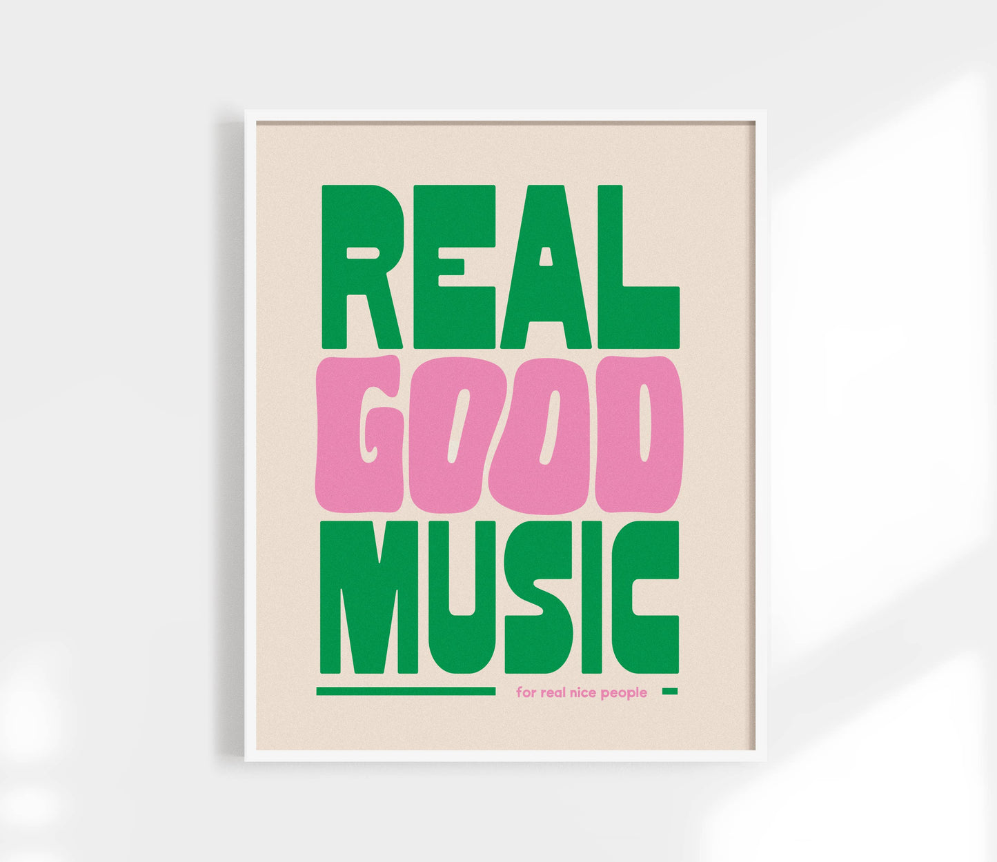 Real Good Music Art Print: Black / 11 x 14
