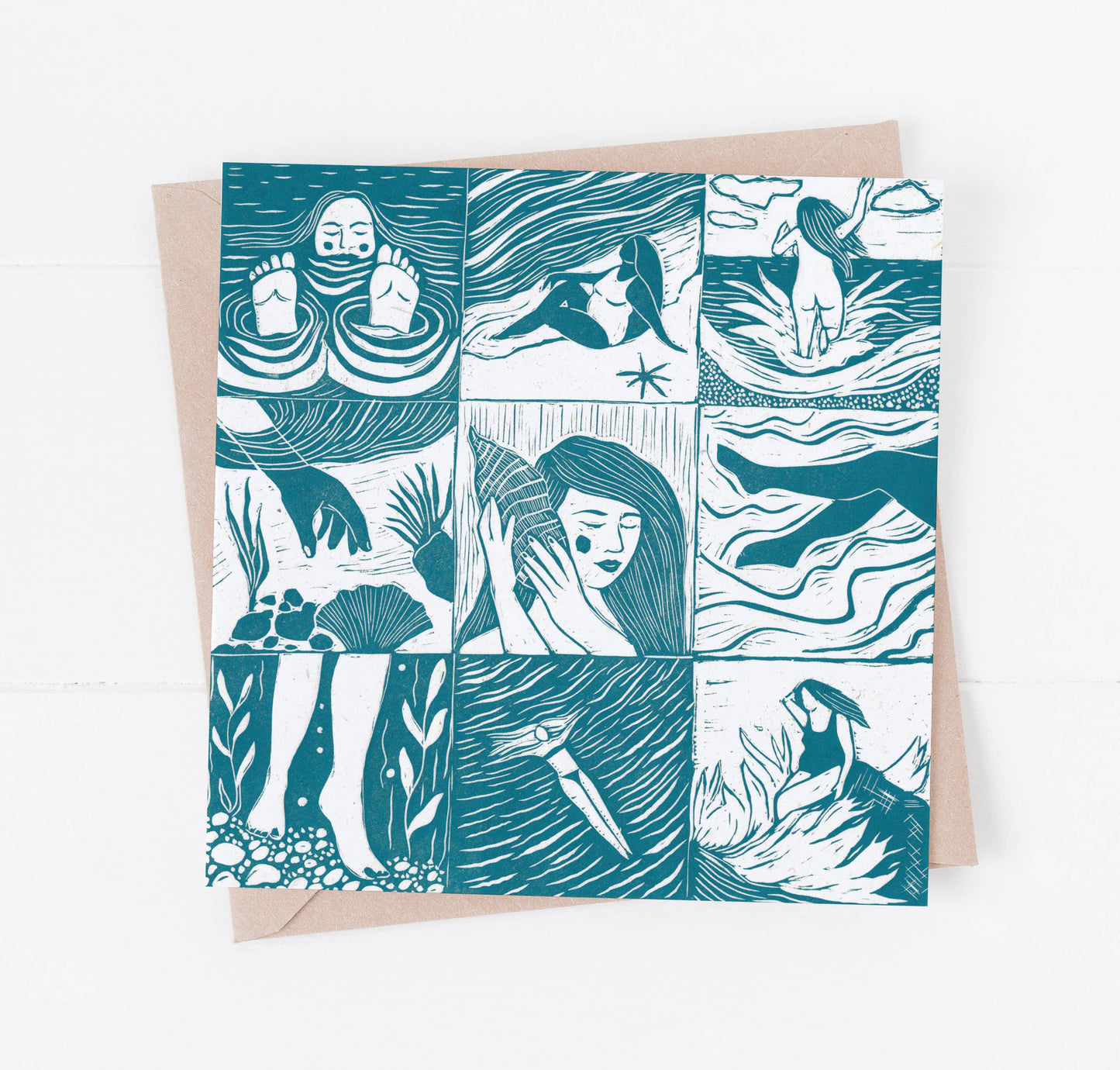Salt on the Skin card sea, seaside, swimmer, ocean