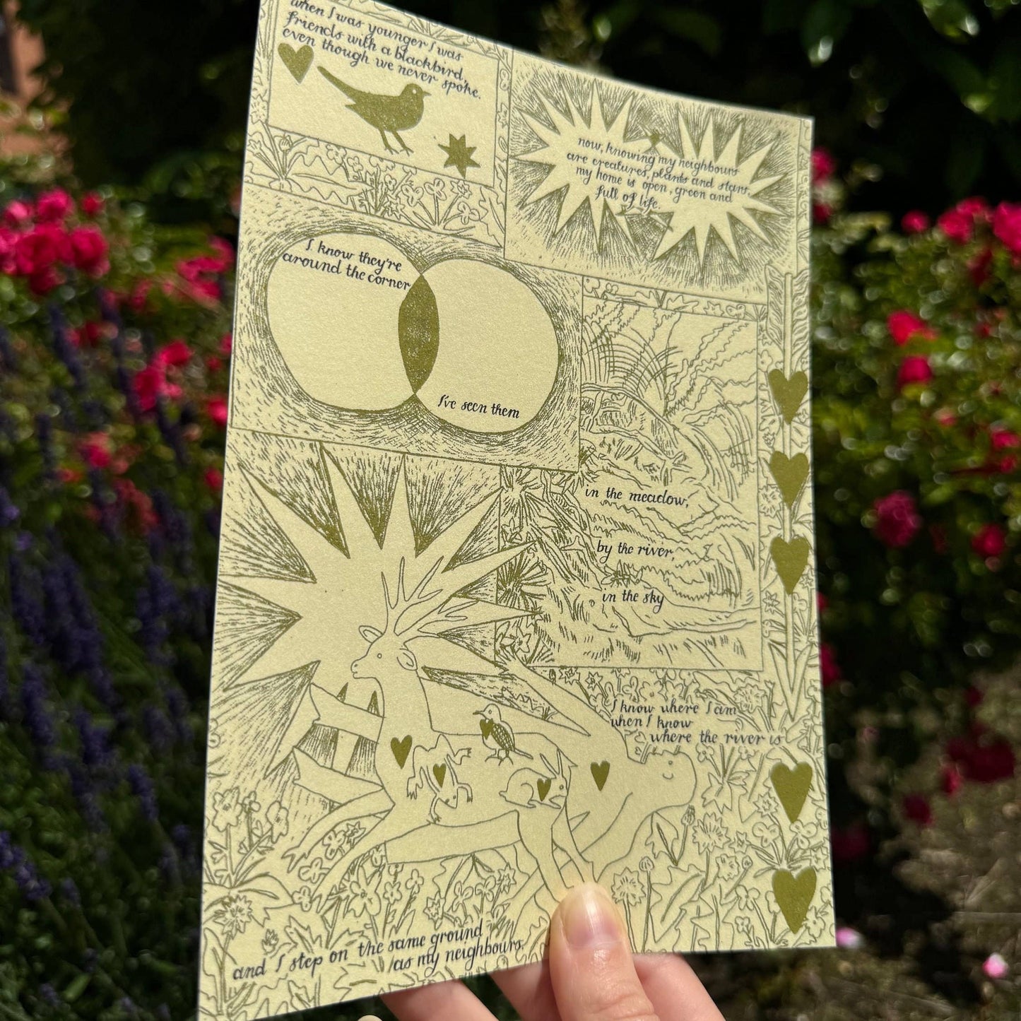 Creatures, Plants and Stars A5 Print
