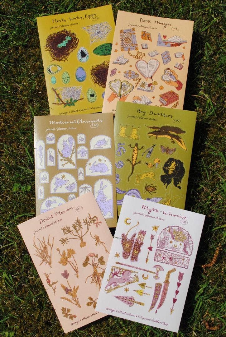 Sticker Sheet "Book Magic" for journals and planners