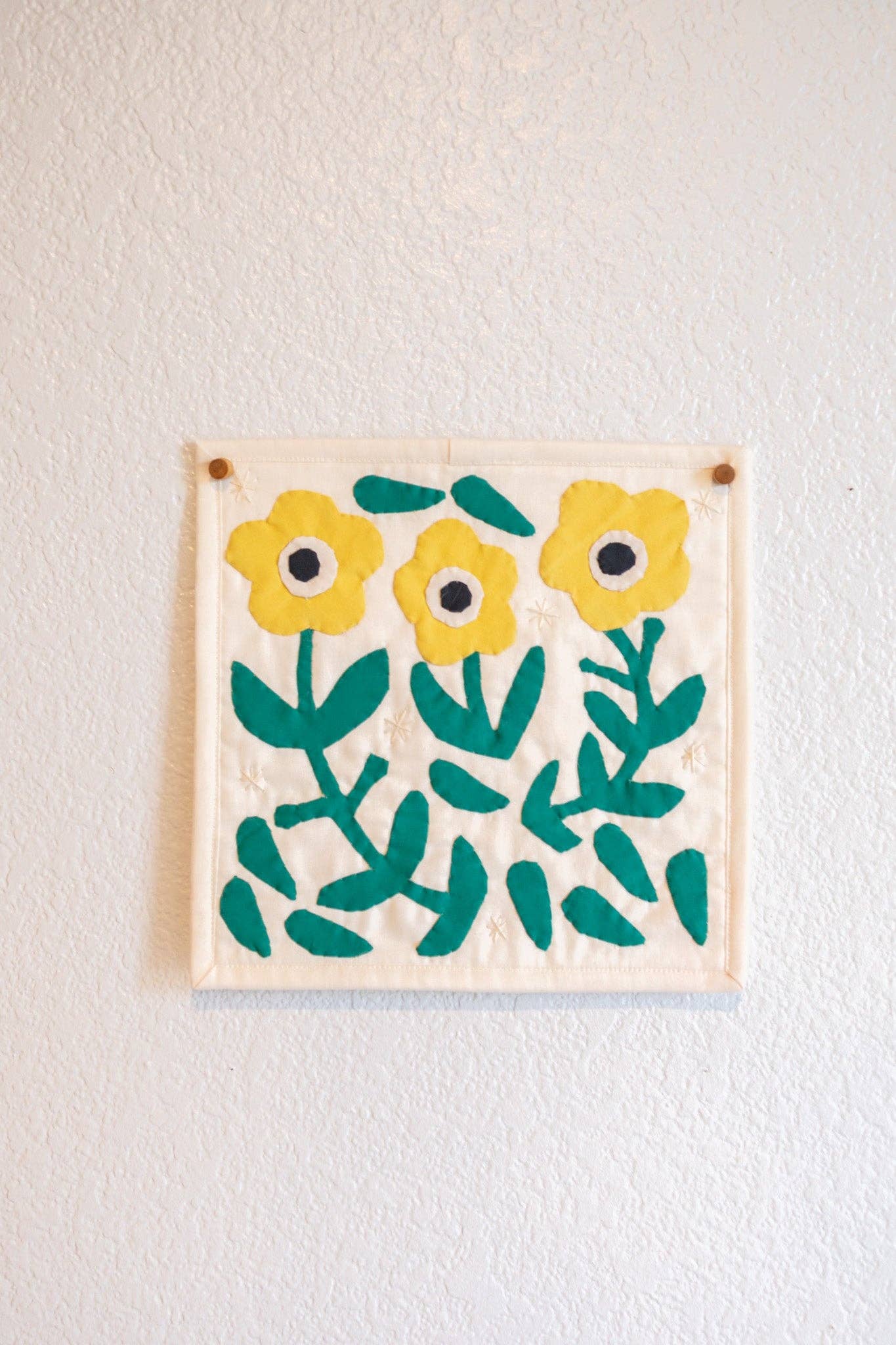 Floral Scene DIY Sewing Kit: Yellow & Green / Digital / Full Kit
