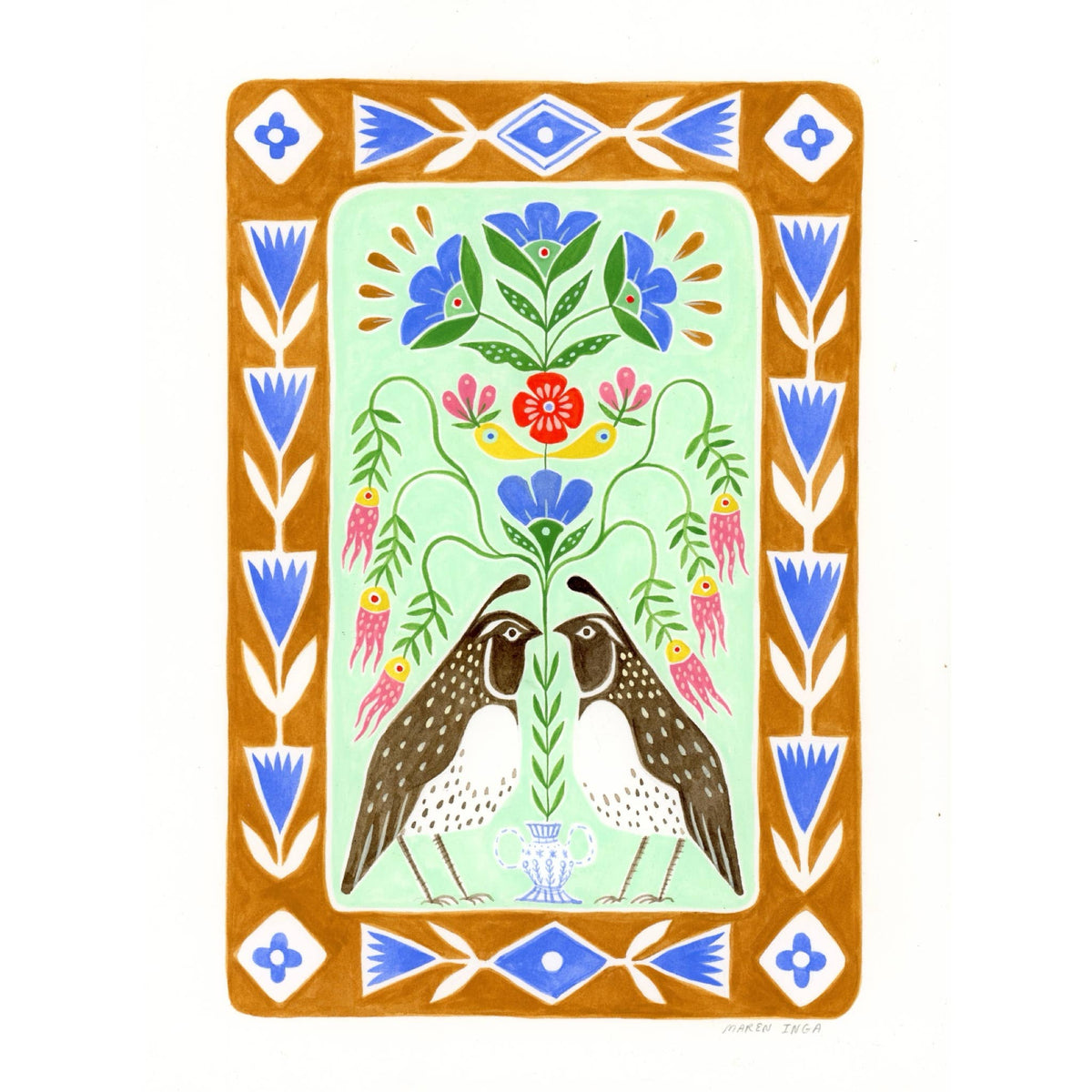 Two Quail Giclee art print