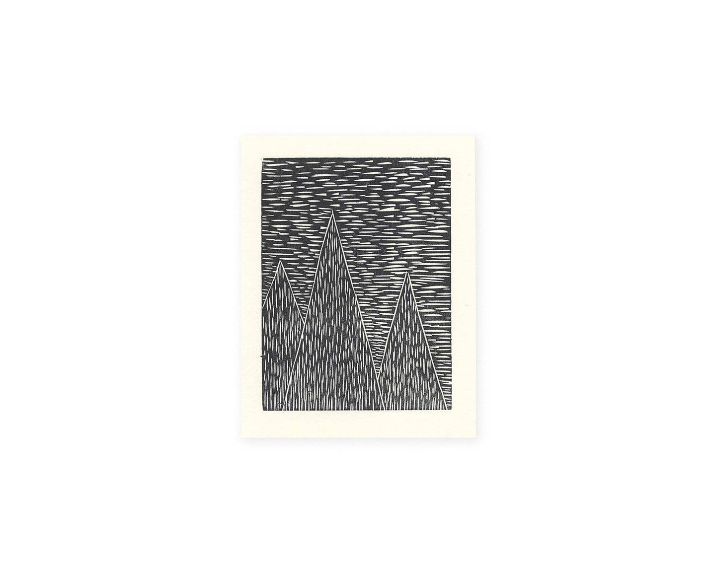 Untitled 4 (2019) - Woodcut Print: White