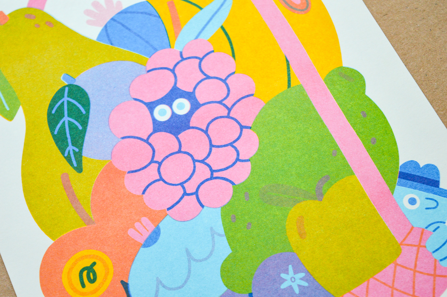 Trojan Fruit A4 Risograph Art Print
