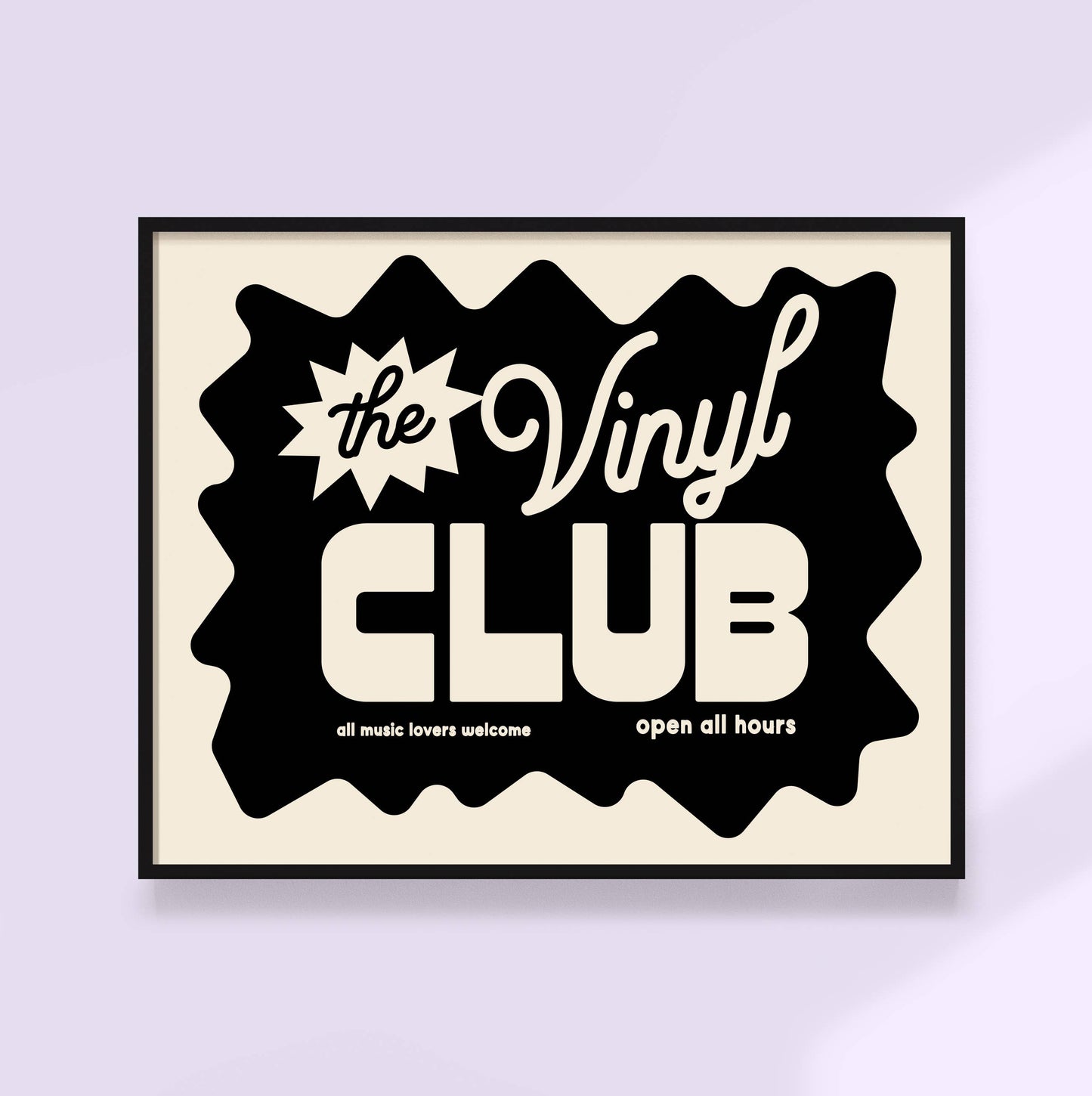 The Vinyl Club - Music Art Print: Red / 11 x 14