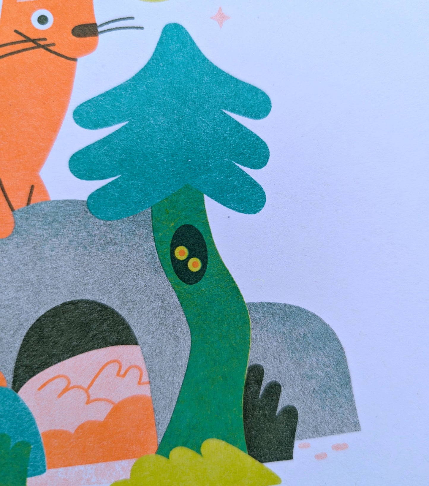 Stoat Risograph Print