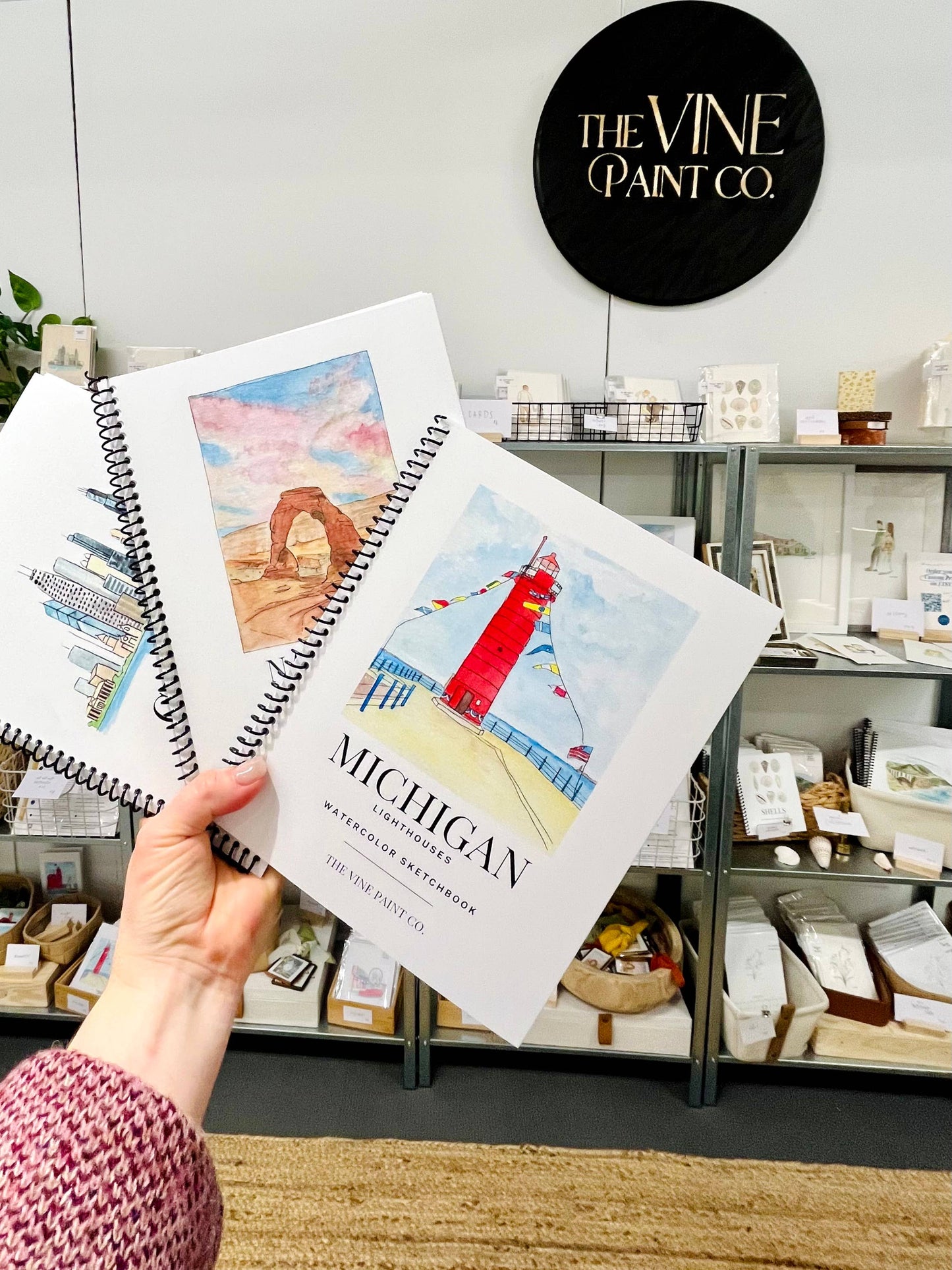 Michigan Lighthouse Watercolor Sketchbook