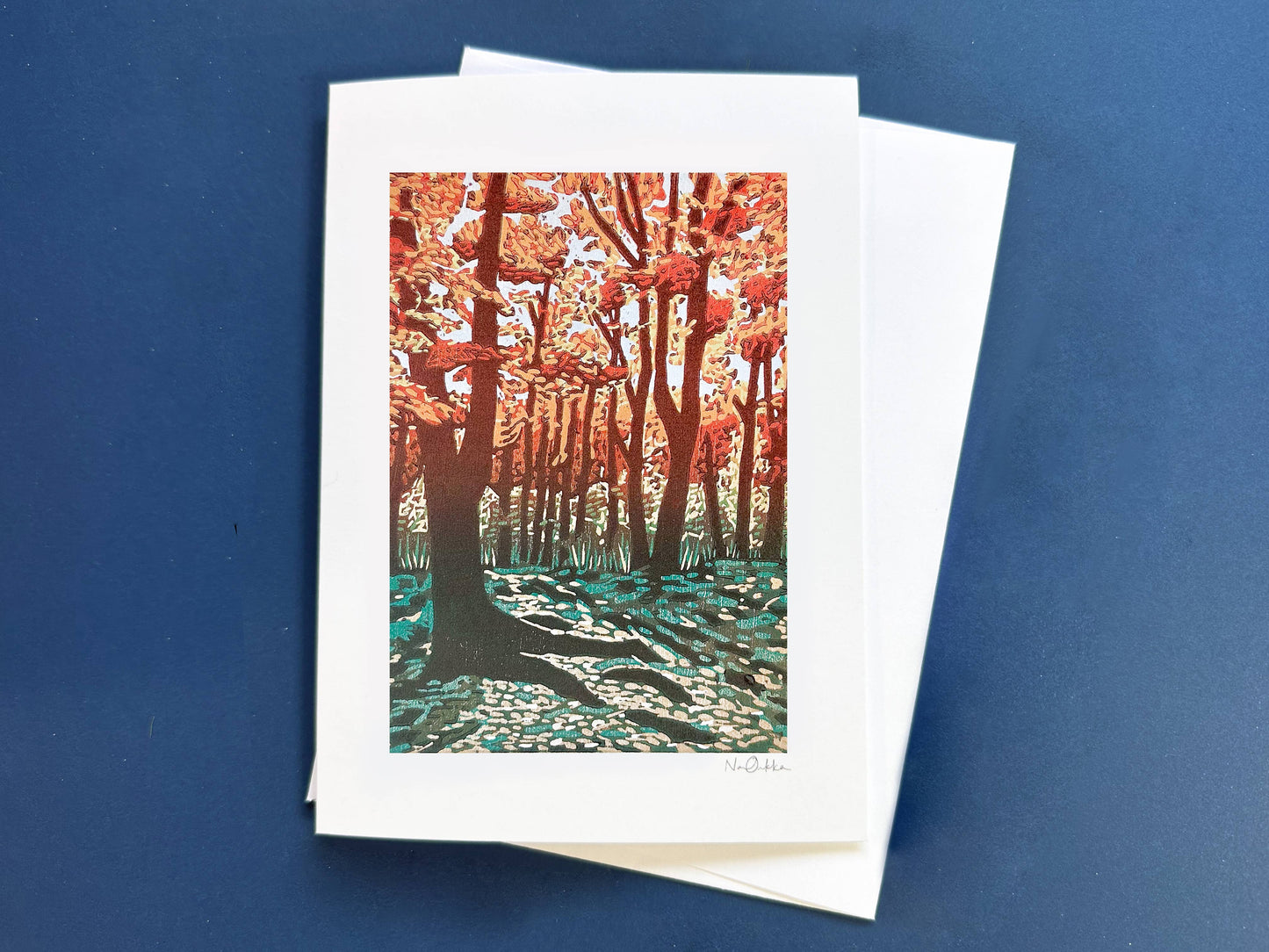 Maple Glow Greeting Card: With Clear EcoSleeve