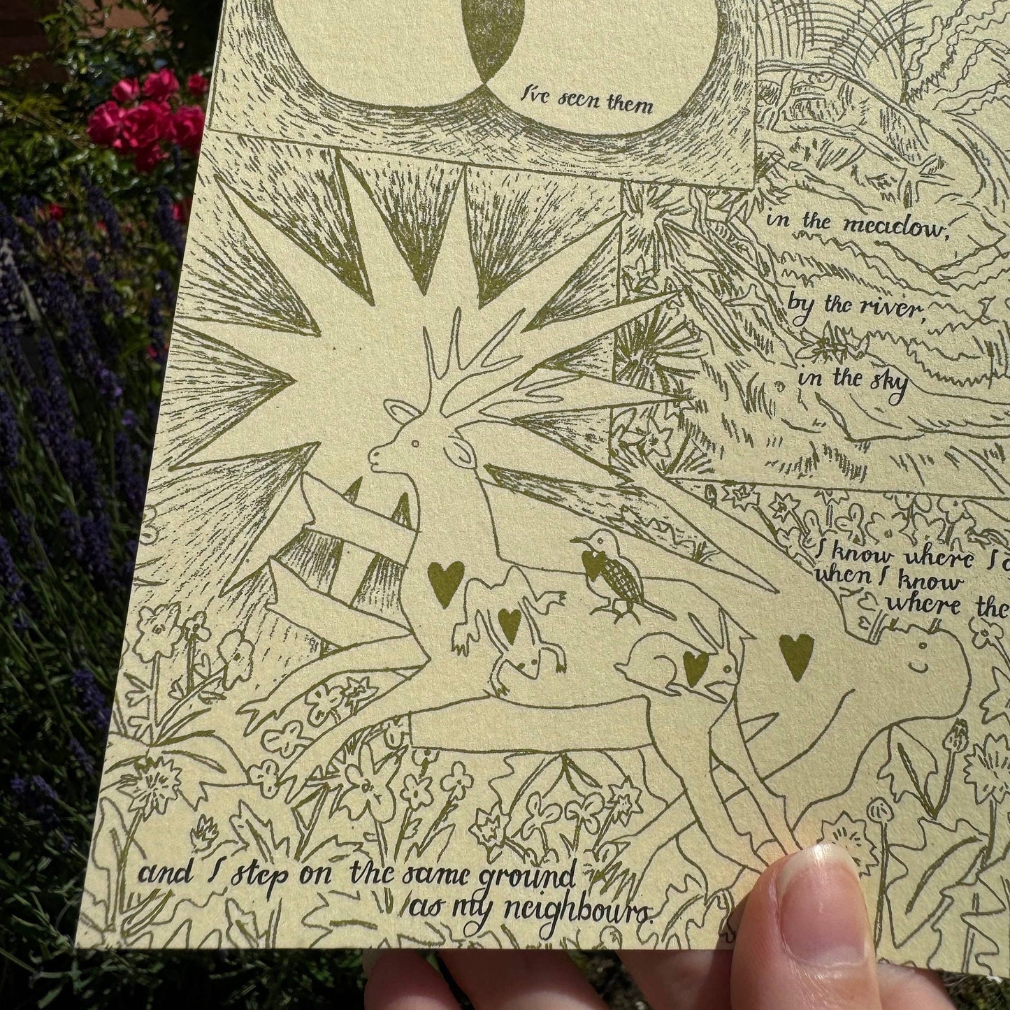 Creatures, Plants and Stars A5 Print