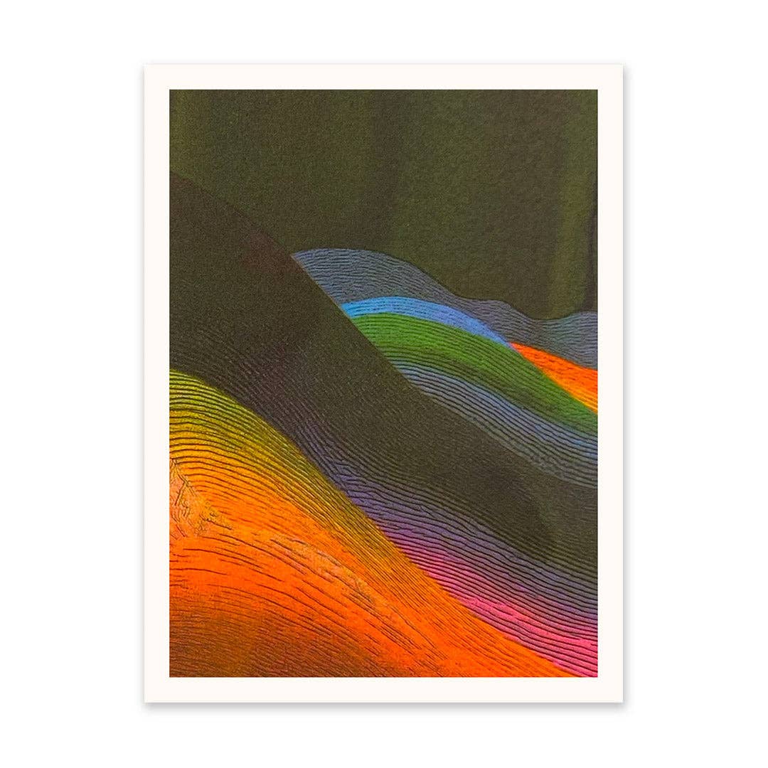 Colourful Soundwaves 2 Risograph Print