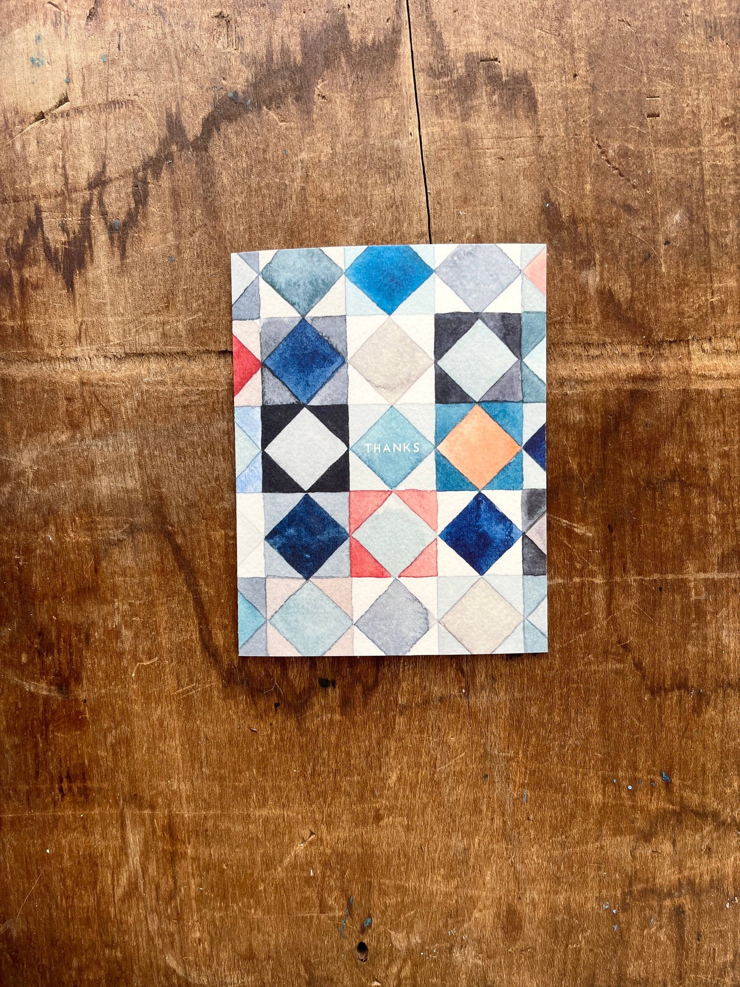 "Thanks," Greeting Card: Single Card