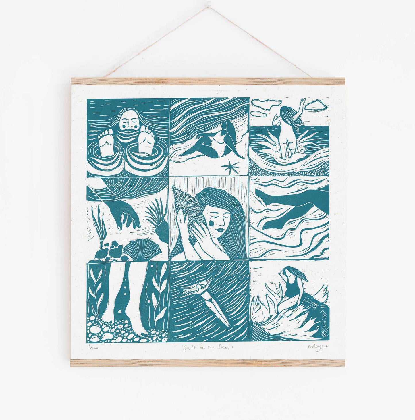 Salt on the Skin card sea, seaside, swimmer, ocean