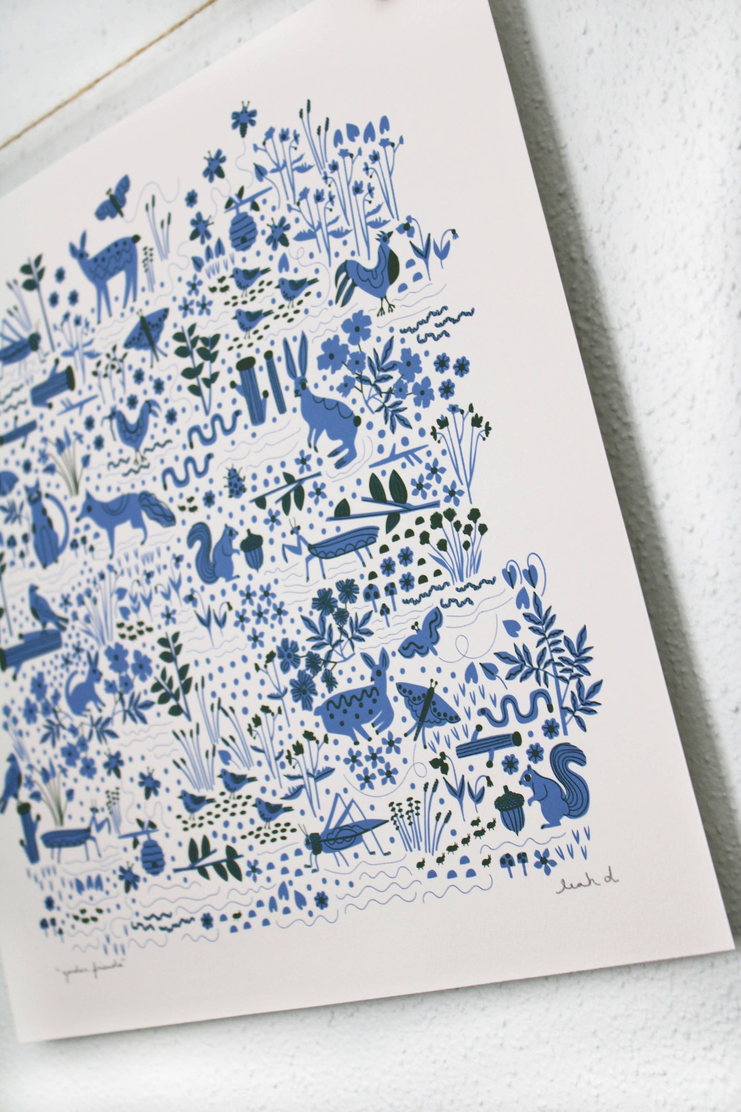 Garden Friends Print: 12" x 12"