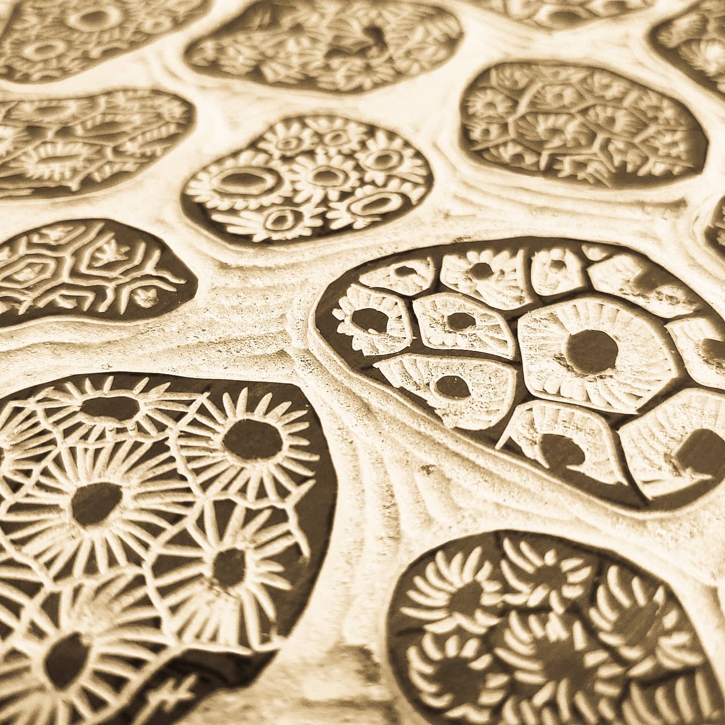 Petoskey Stones Linoprint