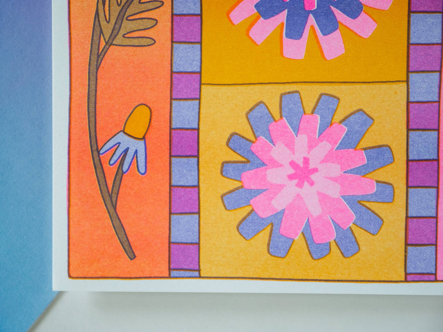 Zinnia - Risograph Art Print