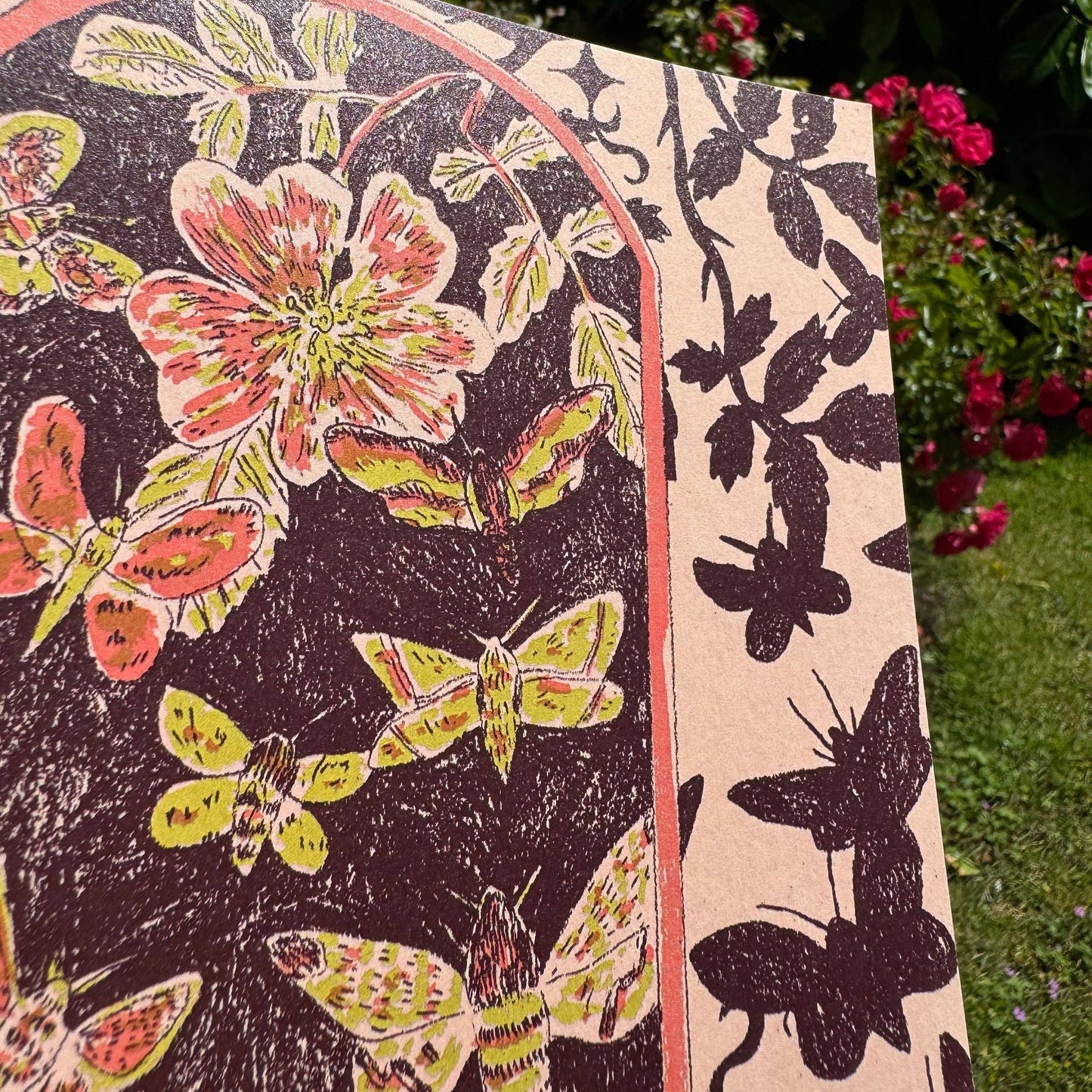 Moths in the Meadow A5 Print