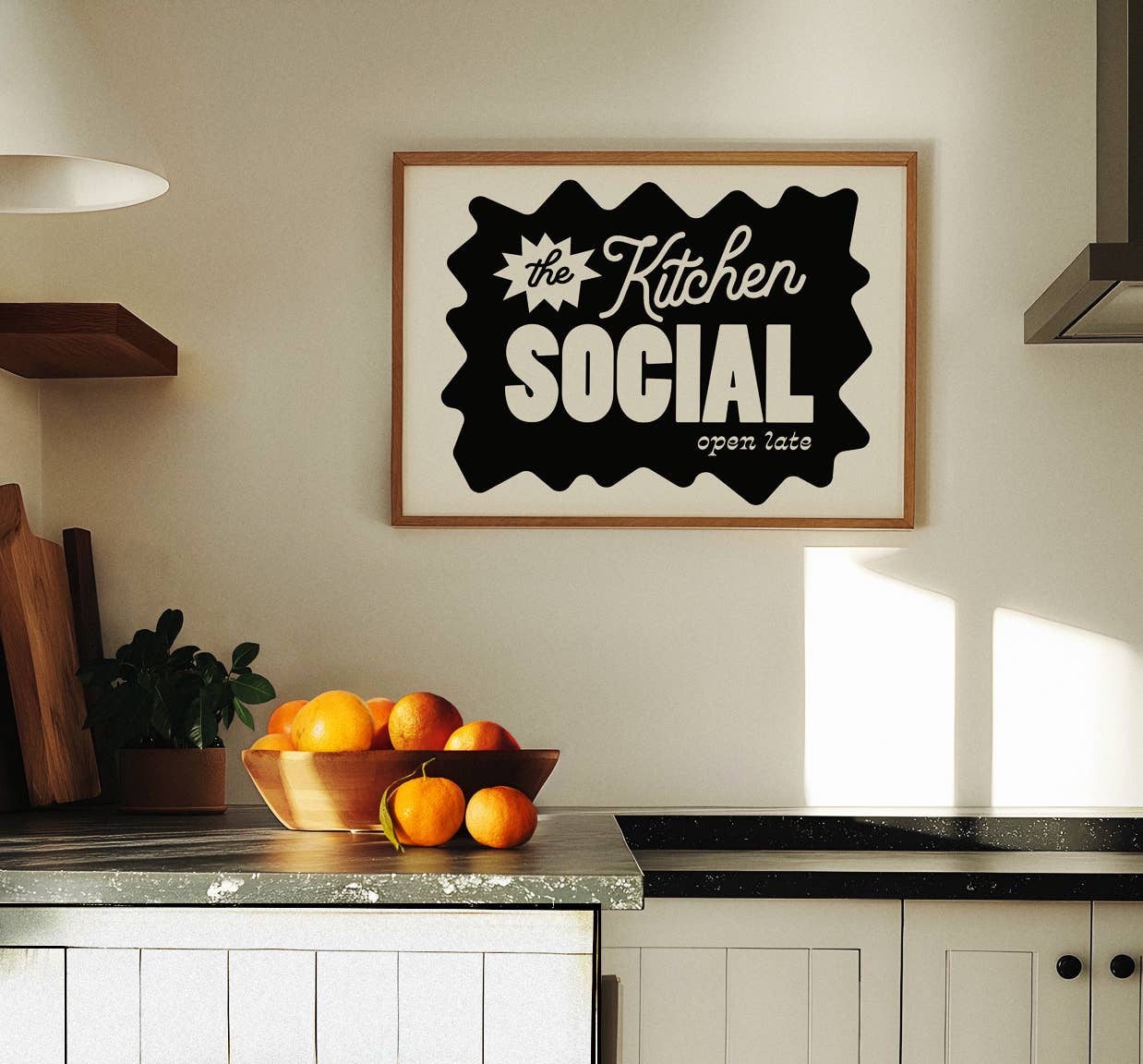 The Kitchen Social - Fun Kitchen Art Print: Pink / 8 x 10"