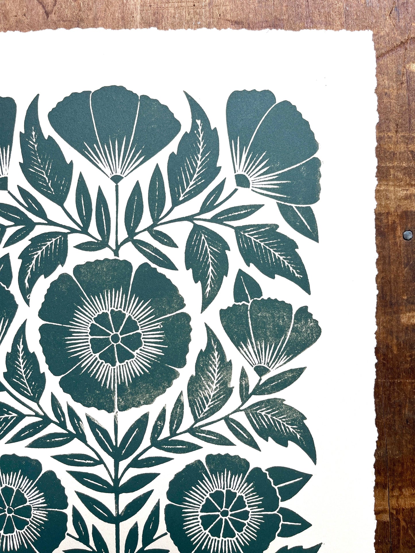 Hand Block Printed Art Print - No. 5792