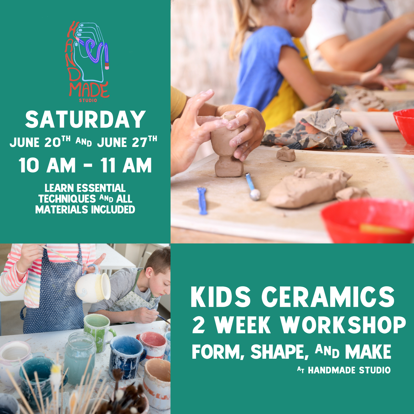 Kid’s Ceramics (2-Part Workshop) June