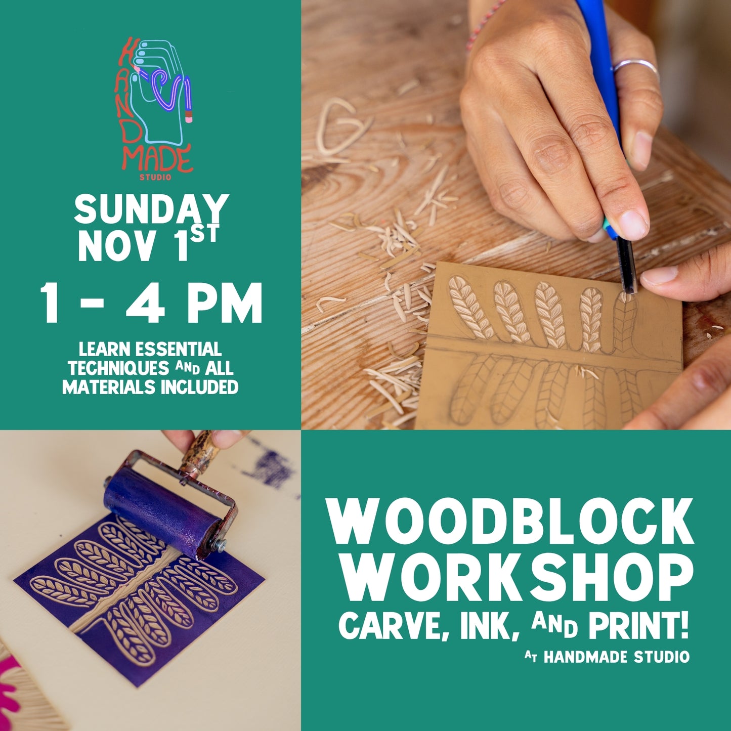 Wood Block Printmaking November 1st