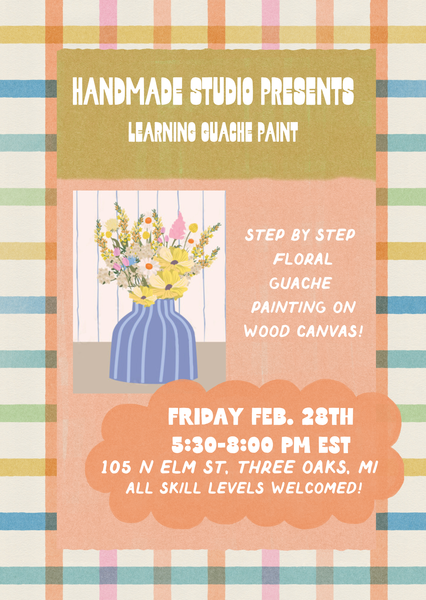 Guache Floral Painting