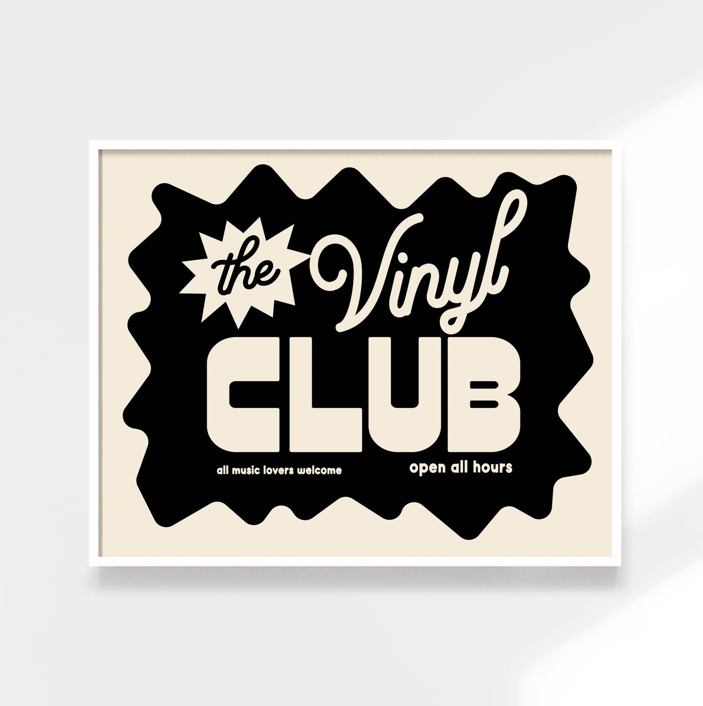The Vinyl Club - Music Art Print: Red / 11 x 14