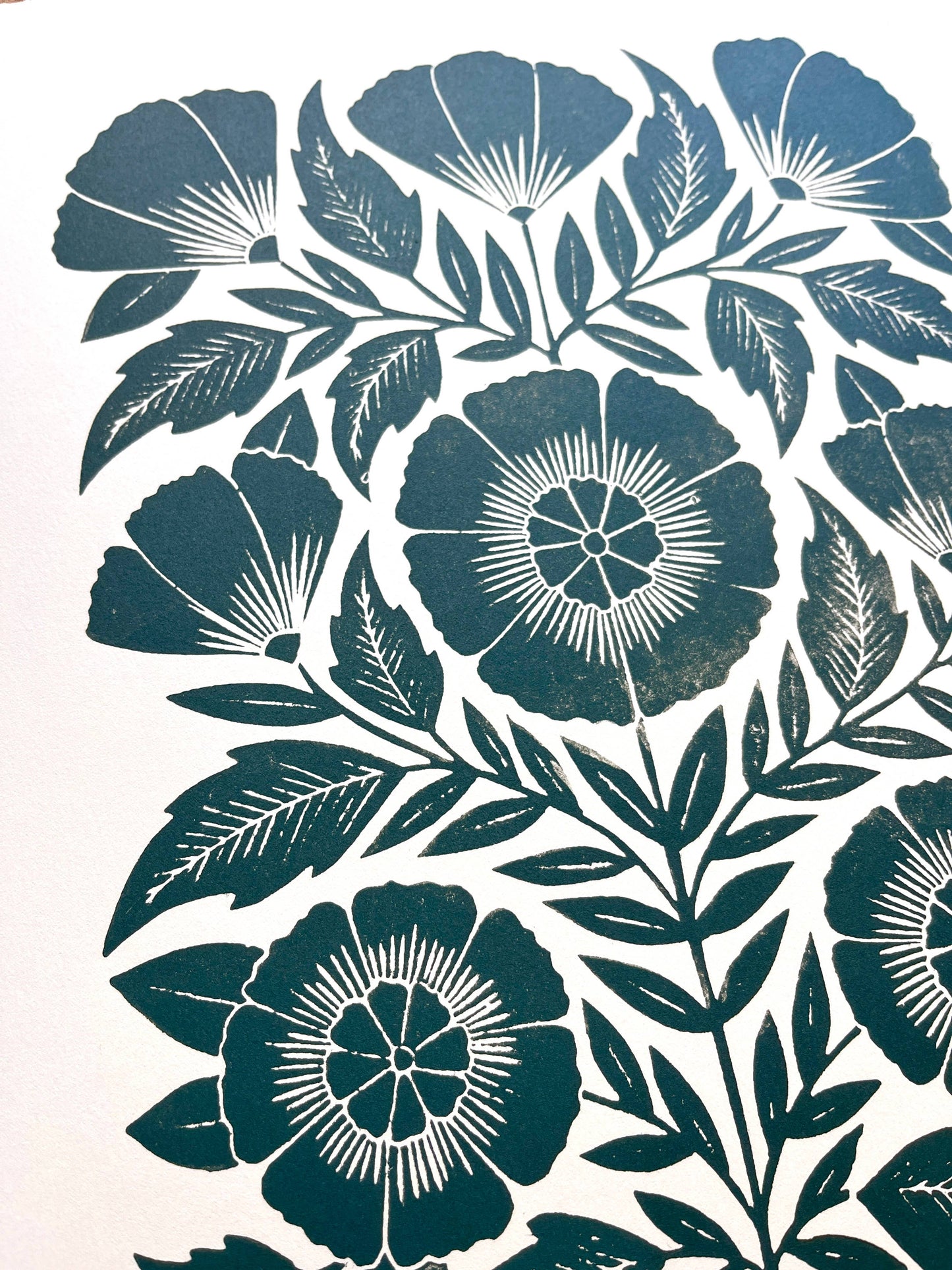 Hand Block Printed Art Print - No. 5792