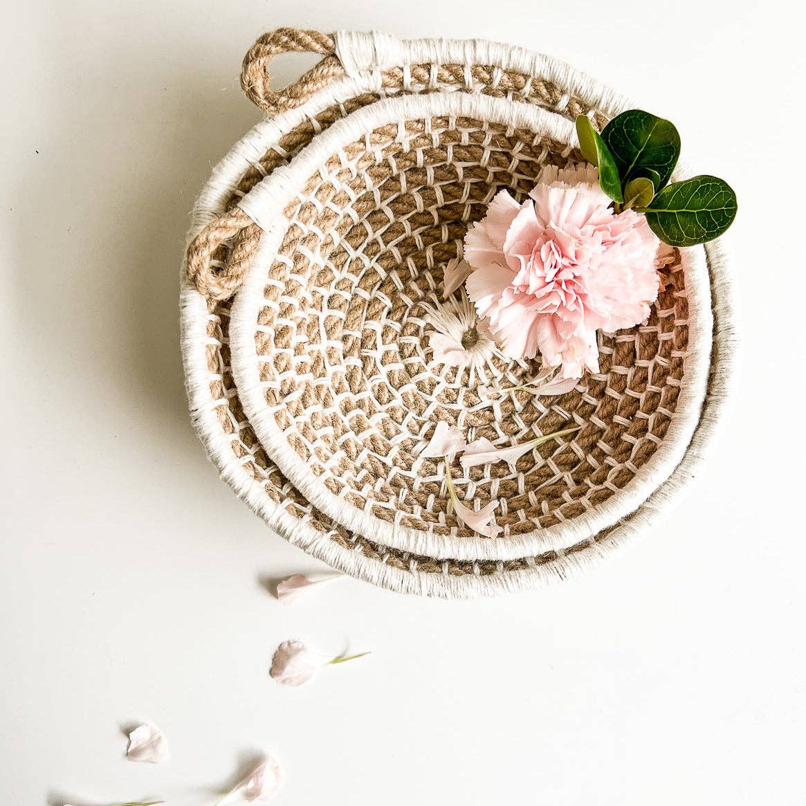 Naomi Nesting Bowls Kit: Jute with Rust