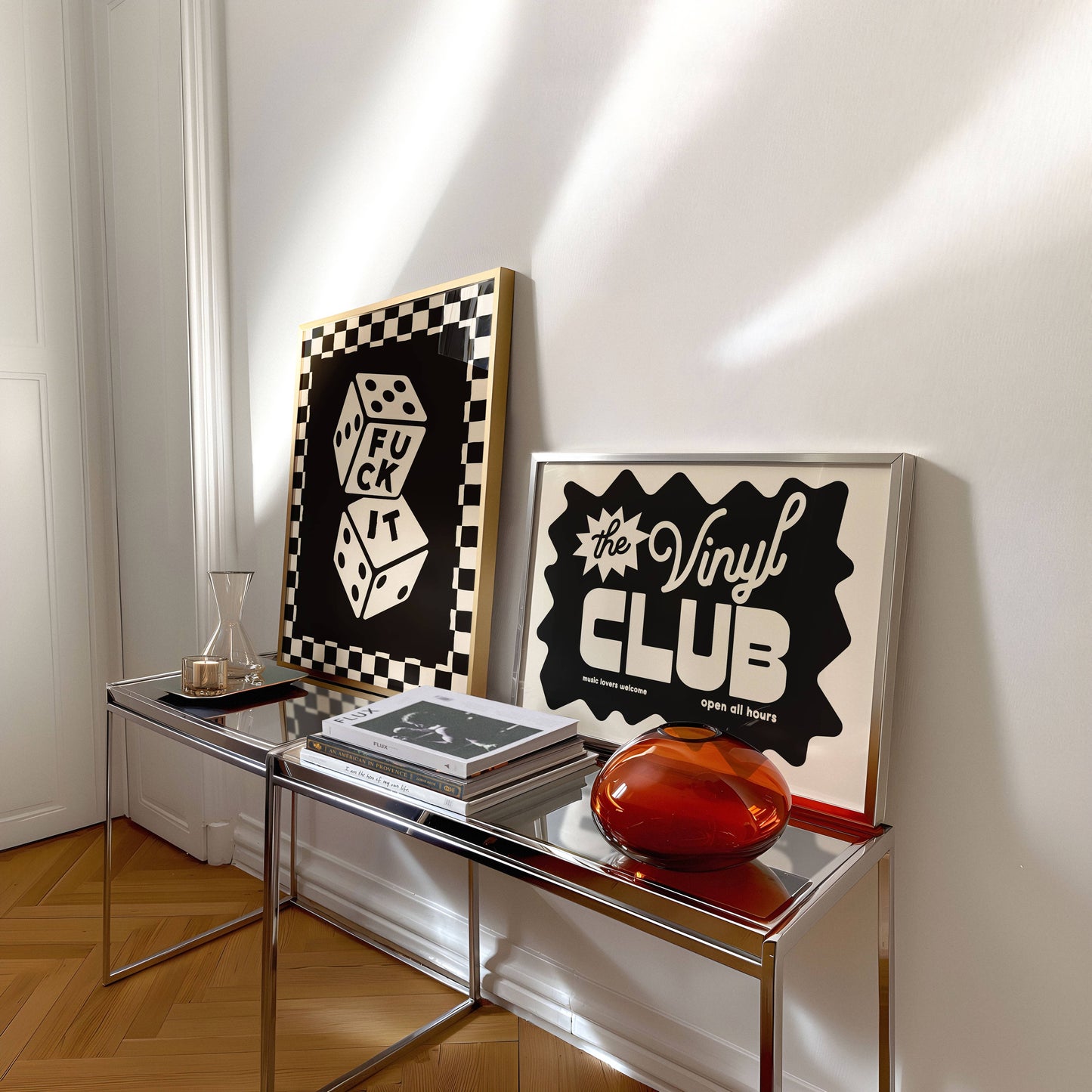 The Vinyl Club - Music Art Print: Red / 11 x 14