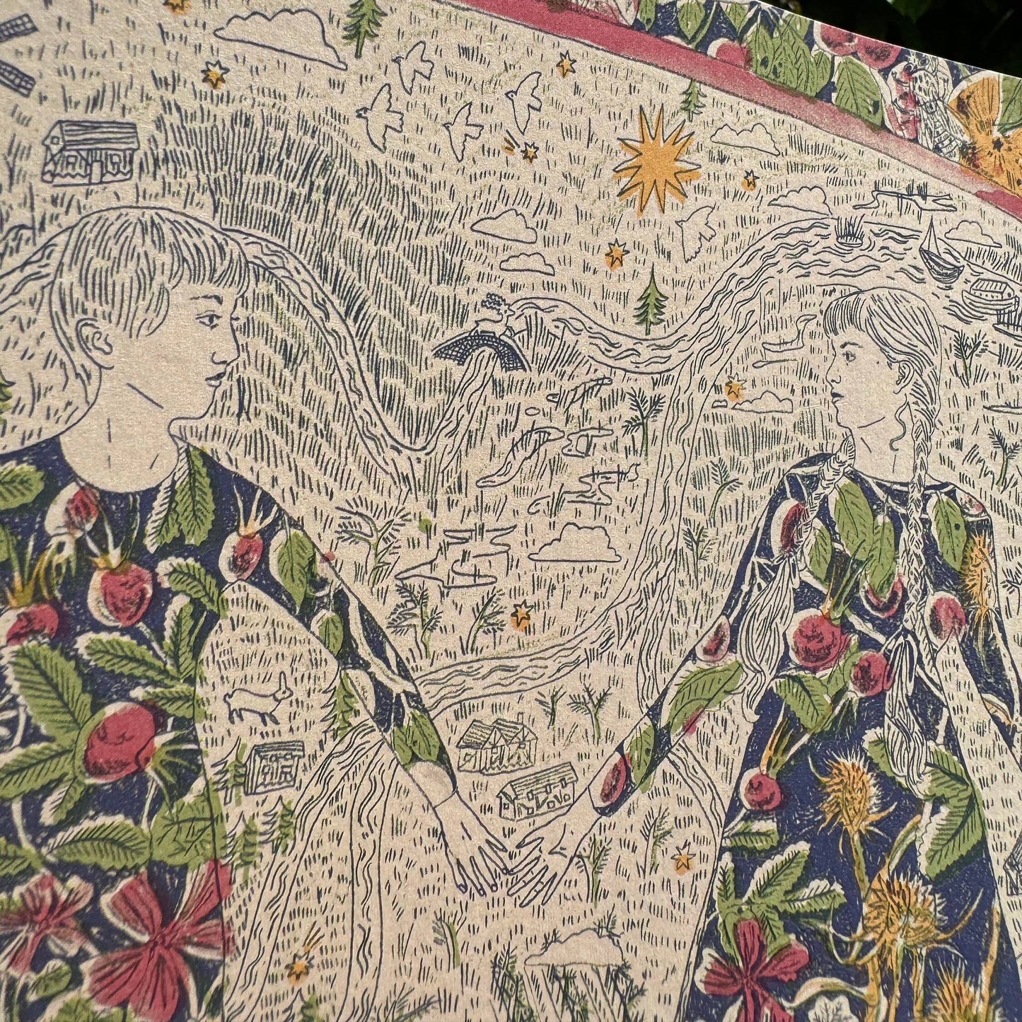 Lesbian Archway Folk Art A4 Print