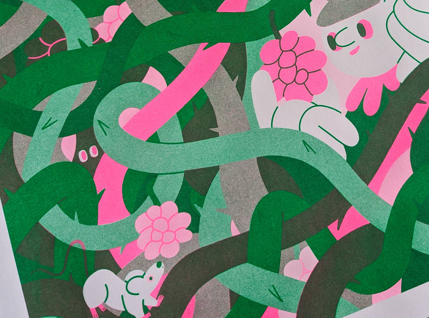 Thorns A3 Risograph Print
