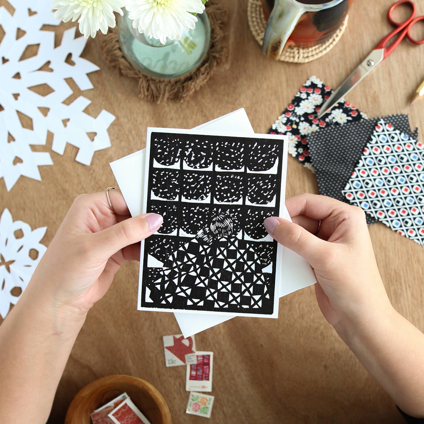 The Snow Is Snowing Winter Holidays Card